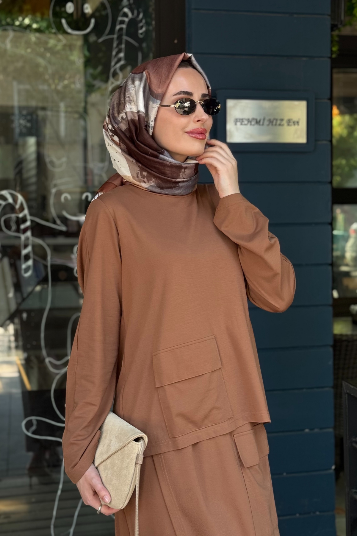 İNVEE Etekli Takım 7023 Kahve