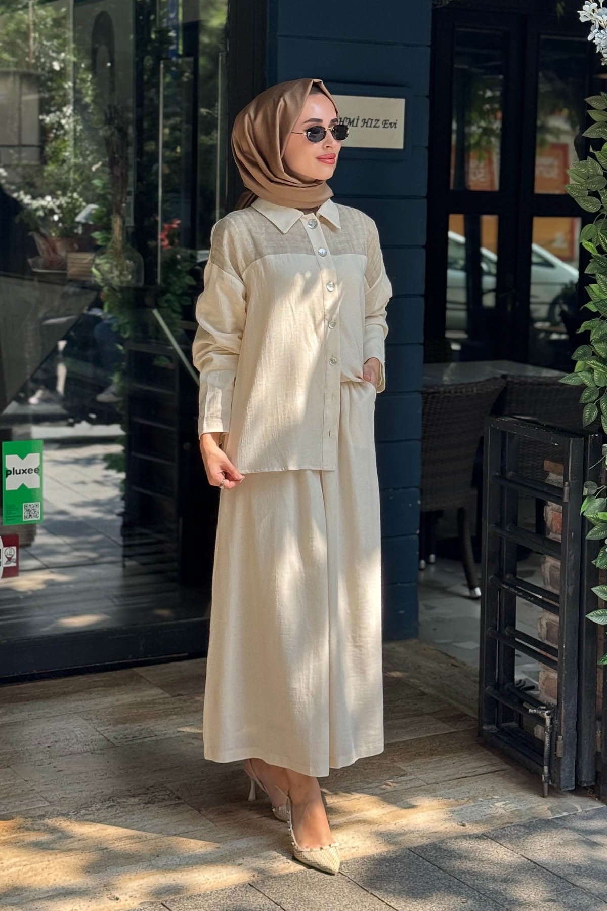 İNVEE Etekli Takım 7263 Bej