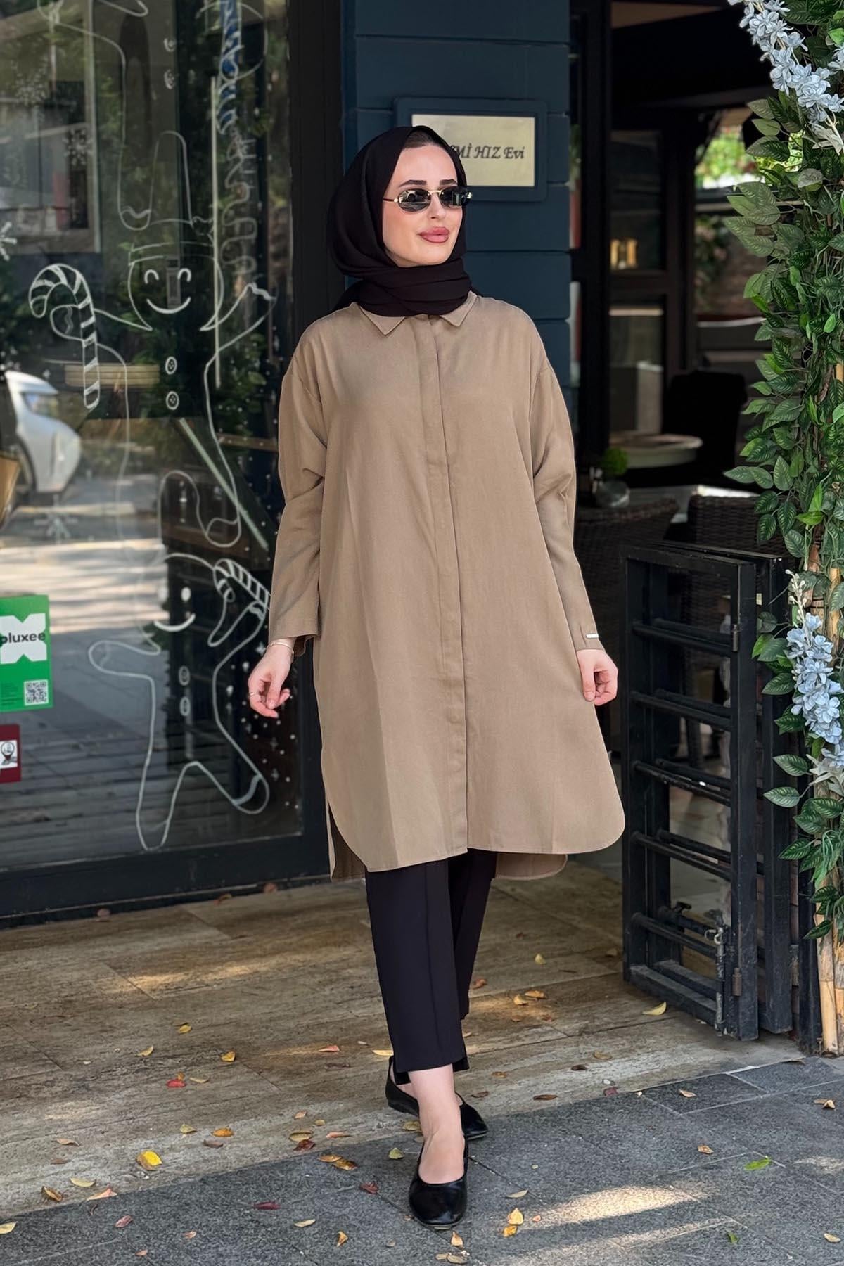 İNVEE Gömlek 7094 Bej