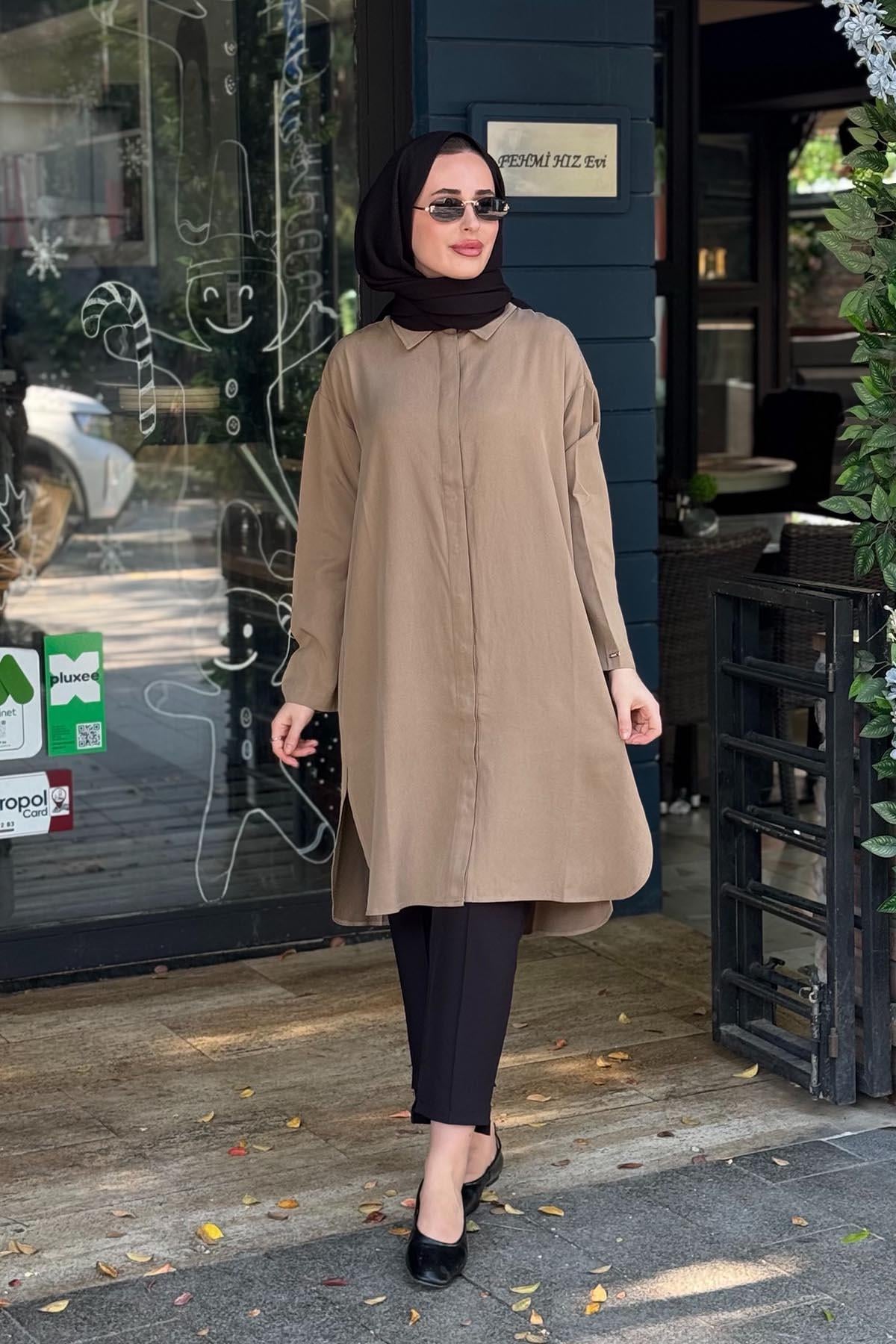 İNVEE Gömlek 7094 Bej