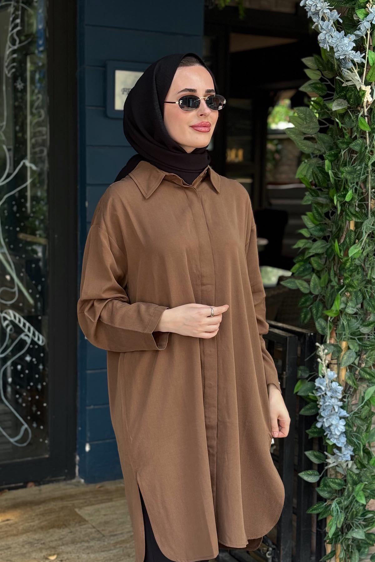 İNVEE Gömlek 7094 Kahve