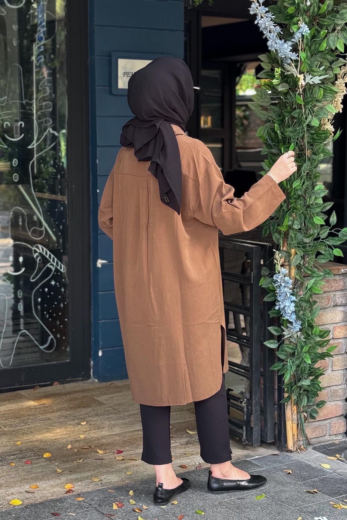 İNVEE Gömlek 7094 Kahve