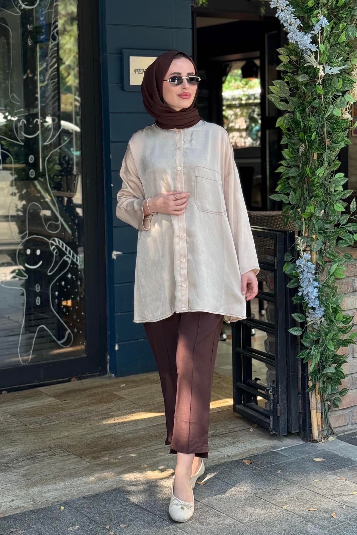 İNVEE Gömlek 7122 Bej