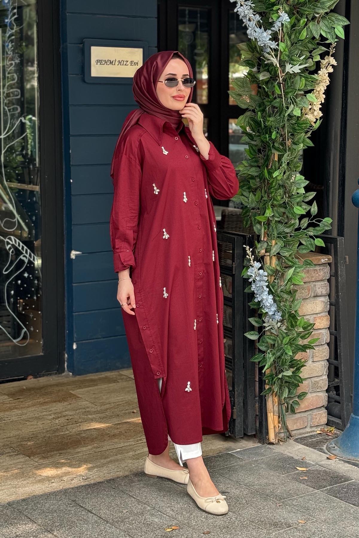 İNVEE Gömlek 7152 Bordo