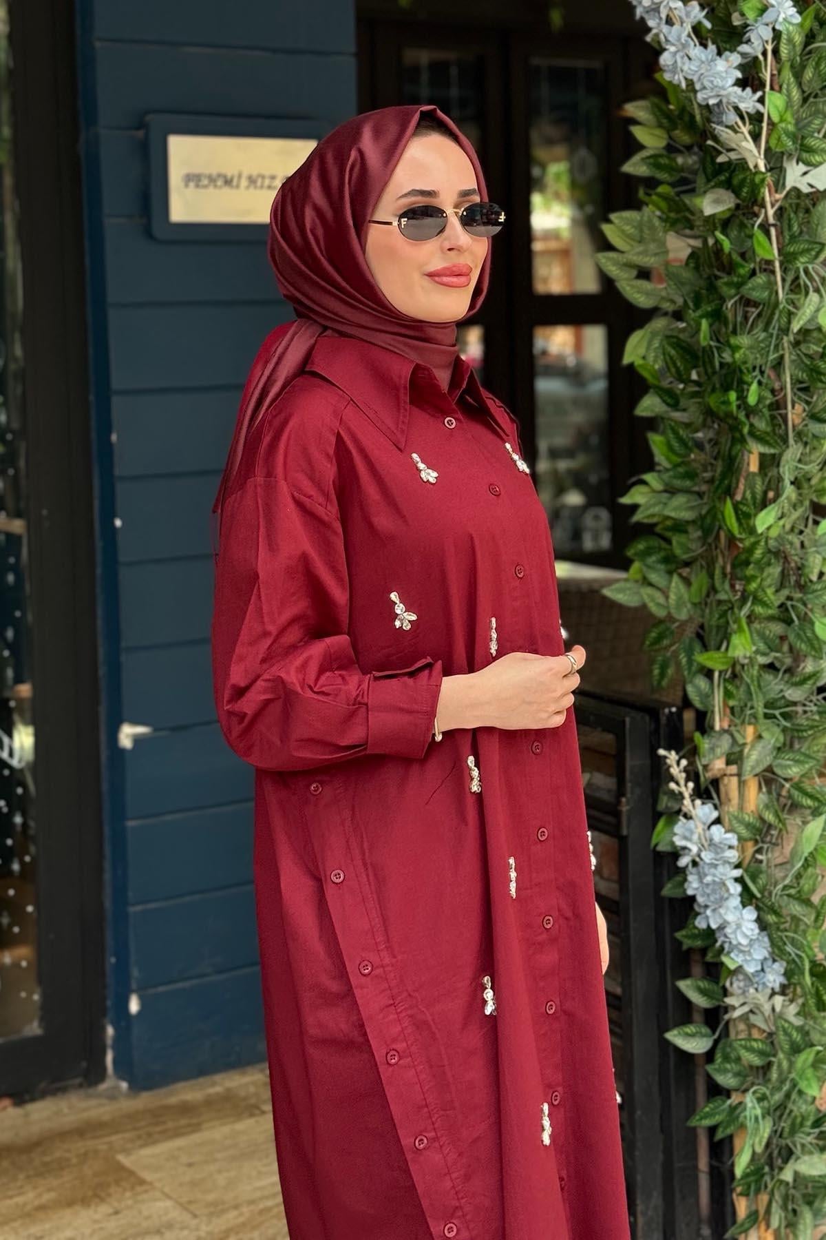 İNVEE Gömlek 7152 Bordo
