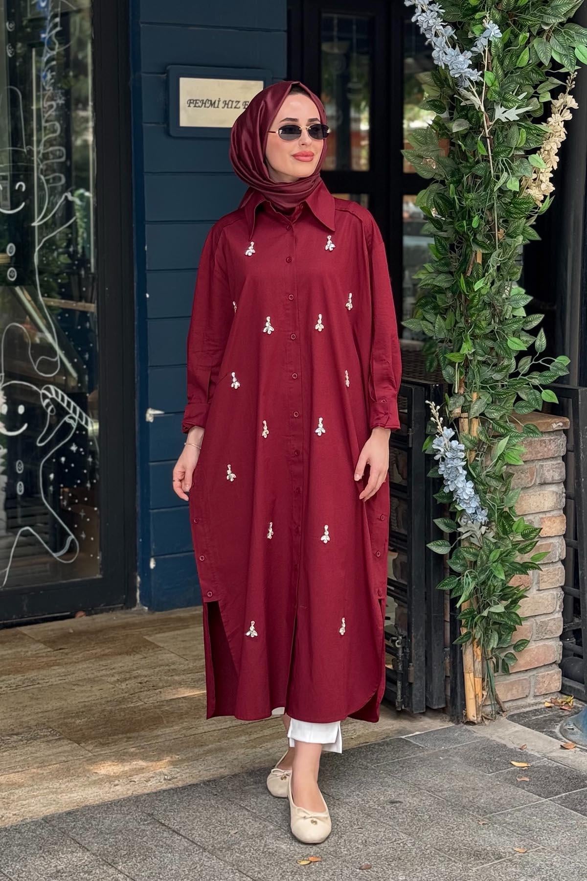 İNVEE Gömlek 7152 Bordo