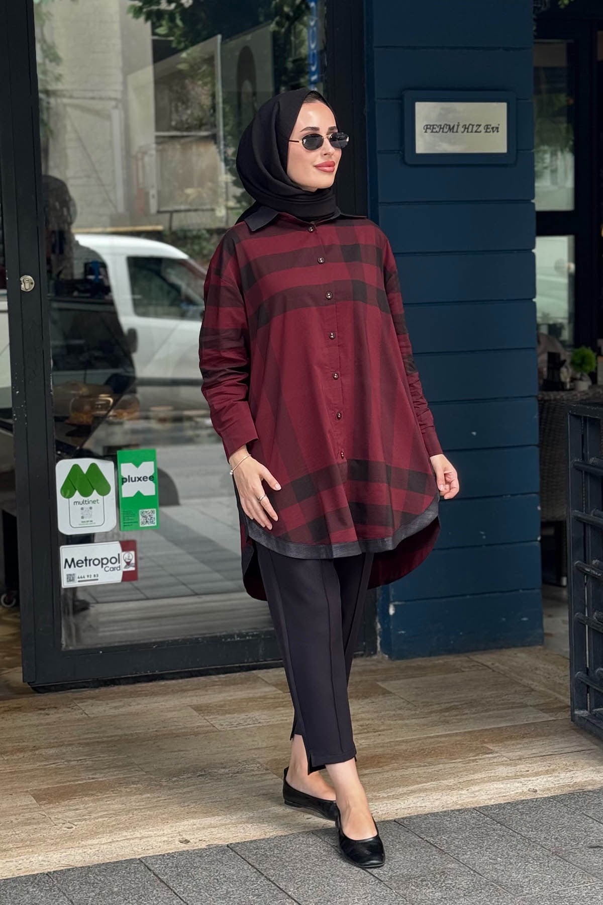 İNVEE Gömlek 7219 Bordo