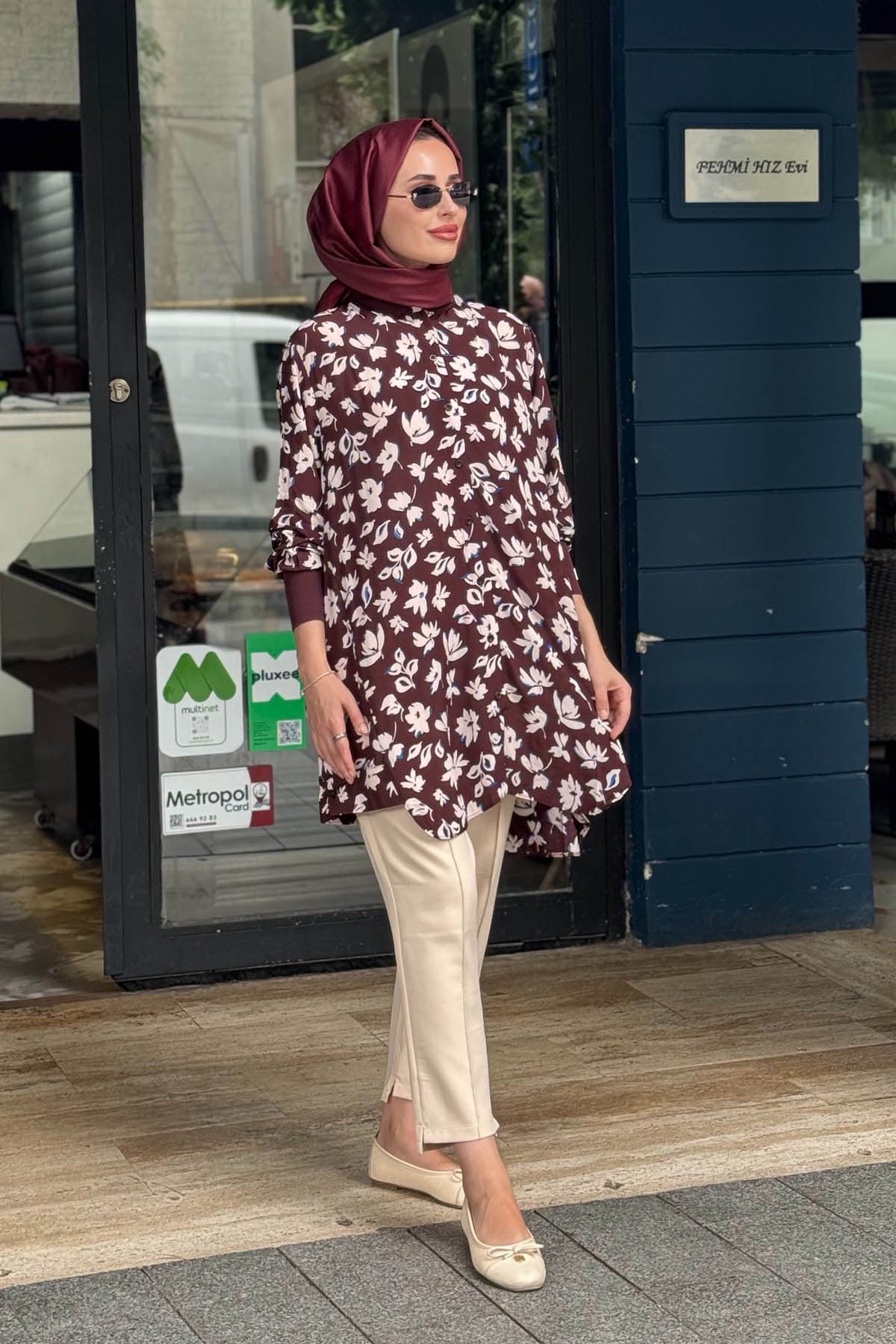 İNVEE Harika Gömlek 7258 Kiraz