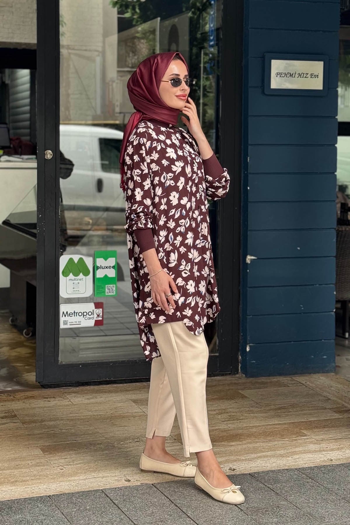 İNVEE Harika Gömlek 7258 Kiraz