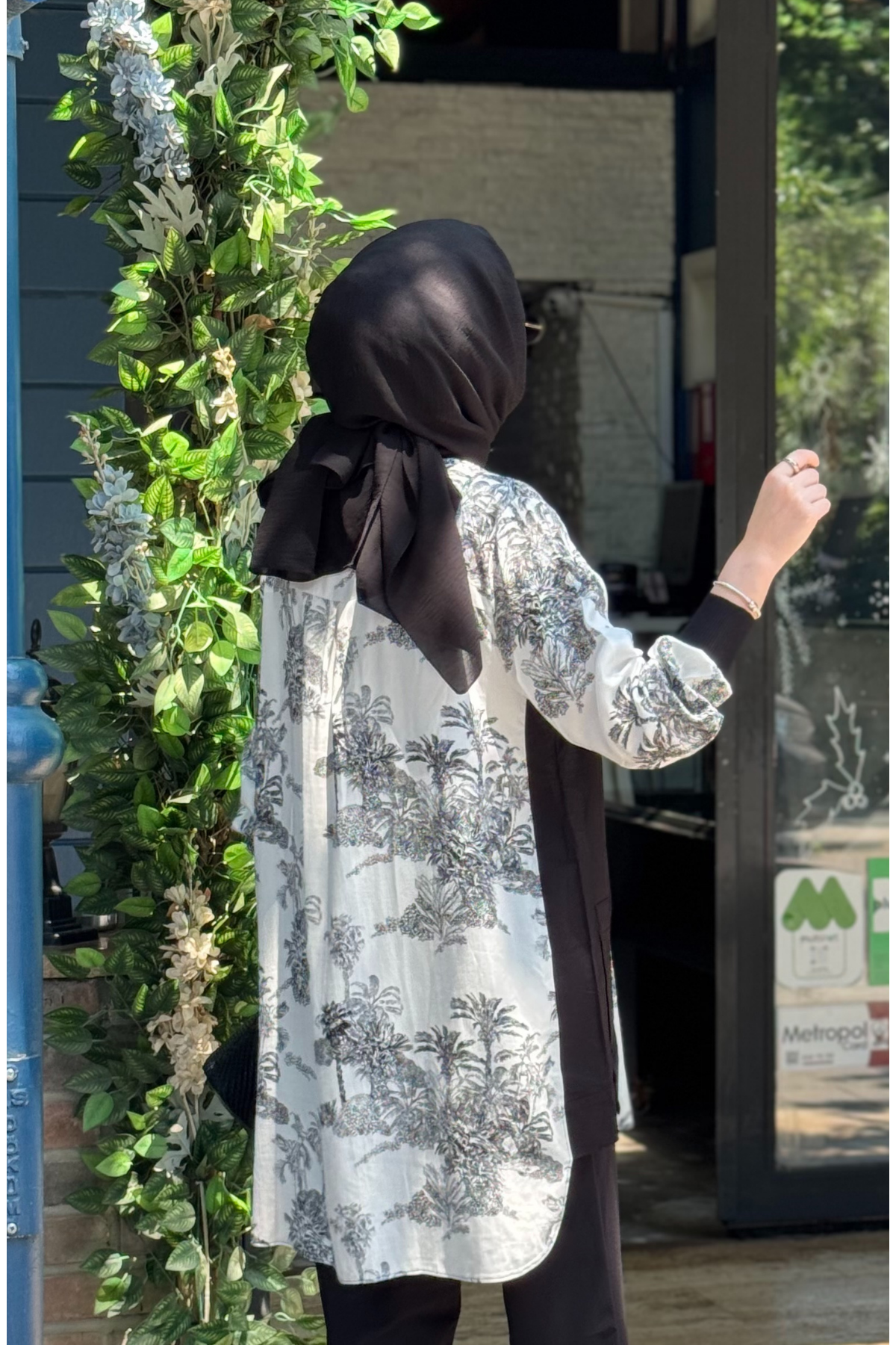 İNVEE Harika Gömlek 7258 Siyah - Ekru