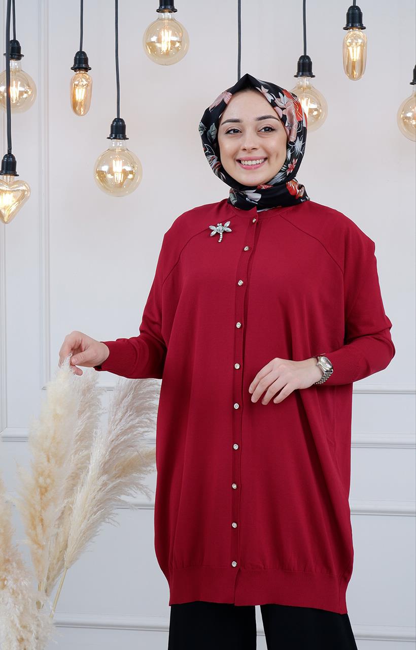 İNVEE Hırka 6283 Bordo