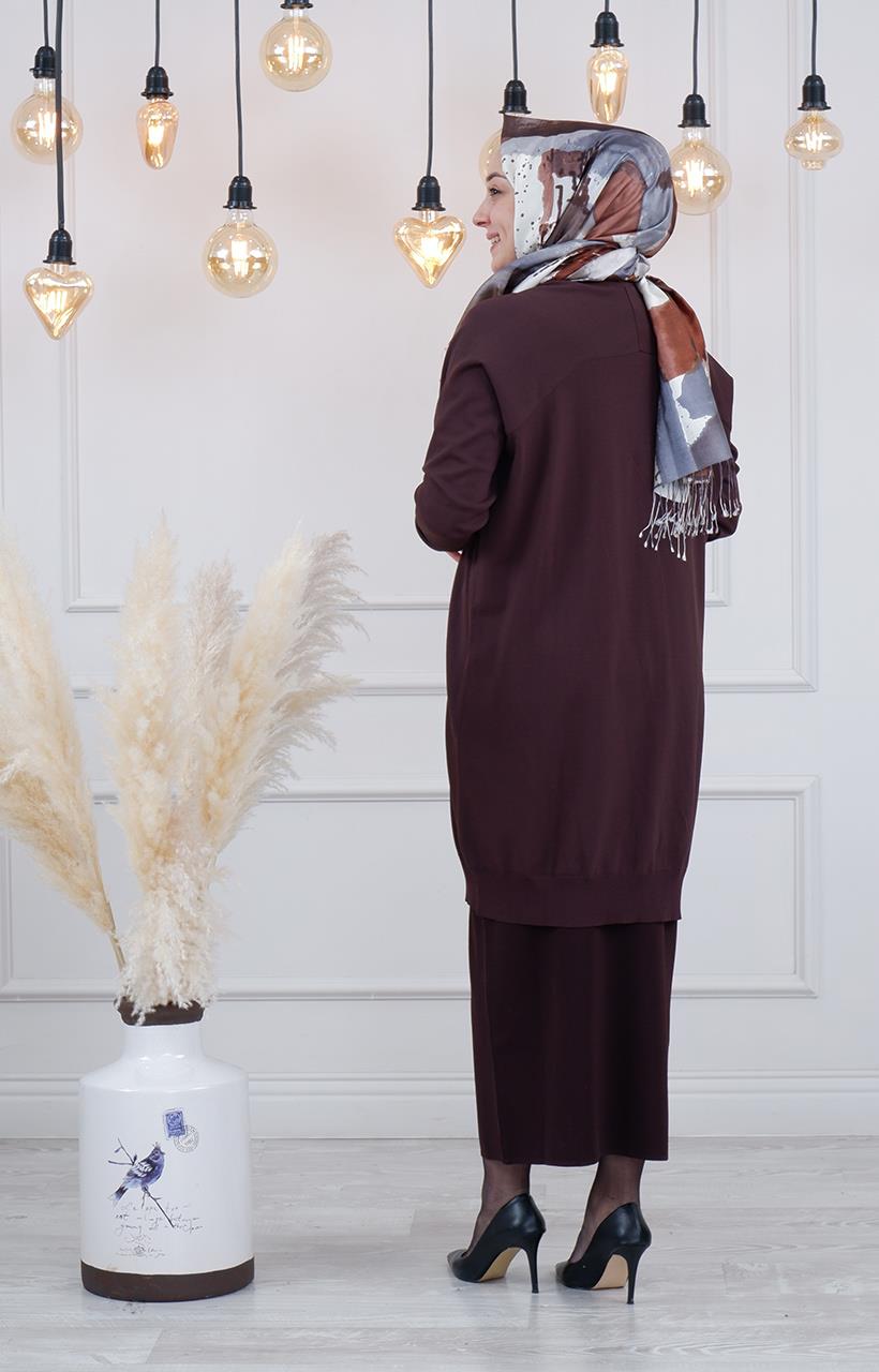 İNVEE Hırka 6283 Kahve