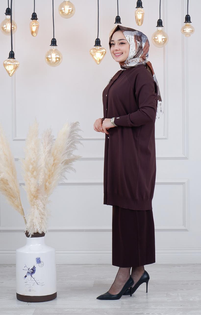 İNVEE Hırka 6283 Kahve
