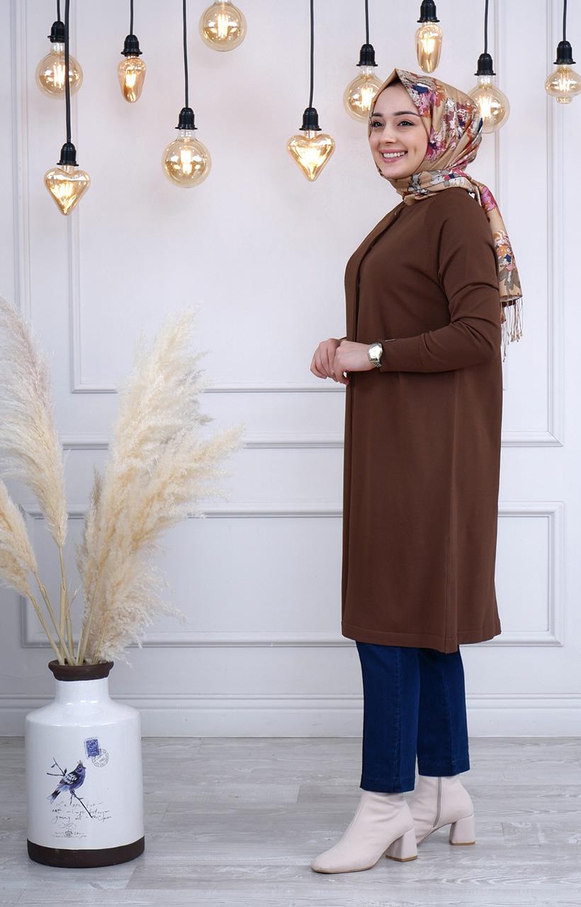 İNVEE Hırka  6738 Browni