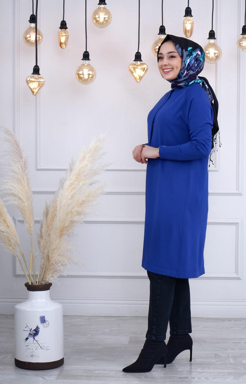 İNVEE Hırka  6738 Saks Mavi