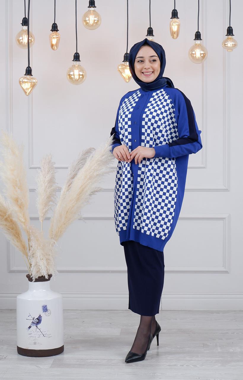 İNVEE Hırka 6891 Saks Mavi