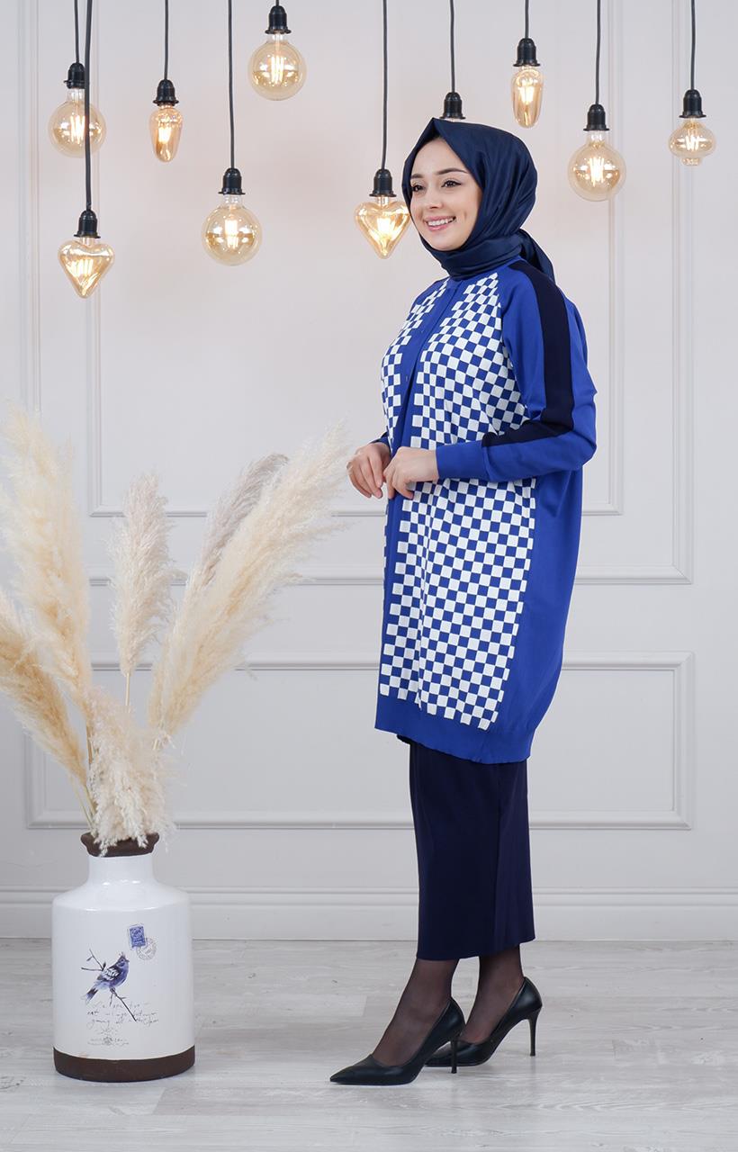 İNVEE Hırka 6891 Saks Mavi