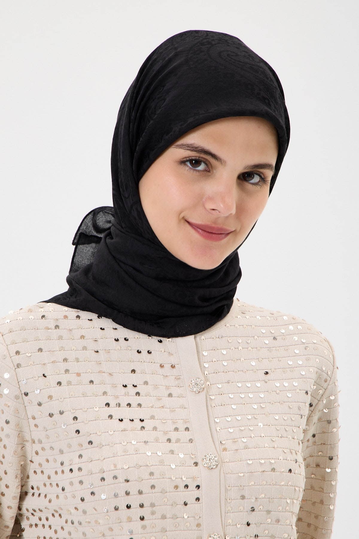 İNVEE İzler Eşarp 1404 Siyah