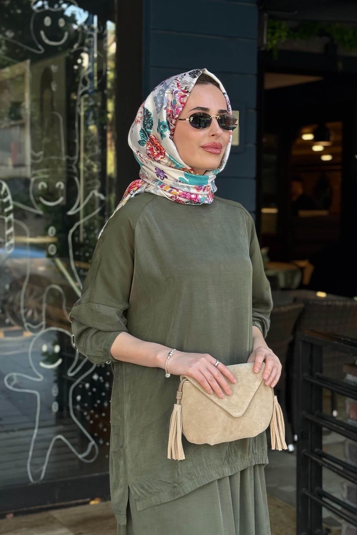 İNVEE Leydi Etekli Takım 7169 Haki