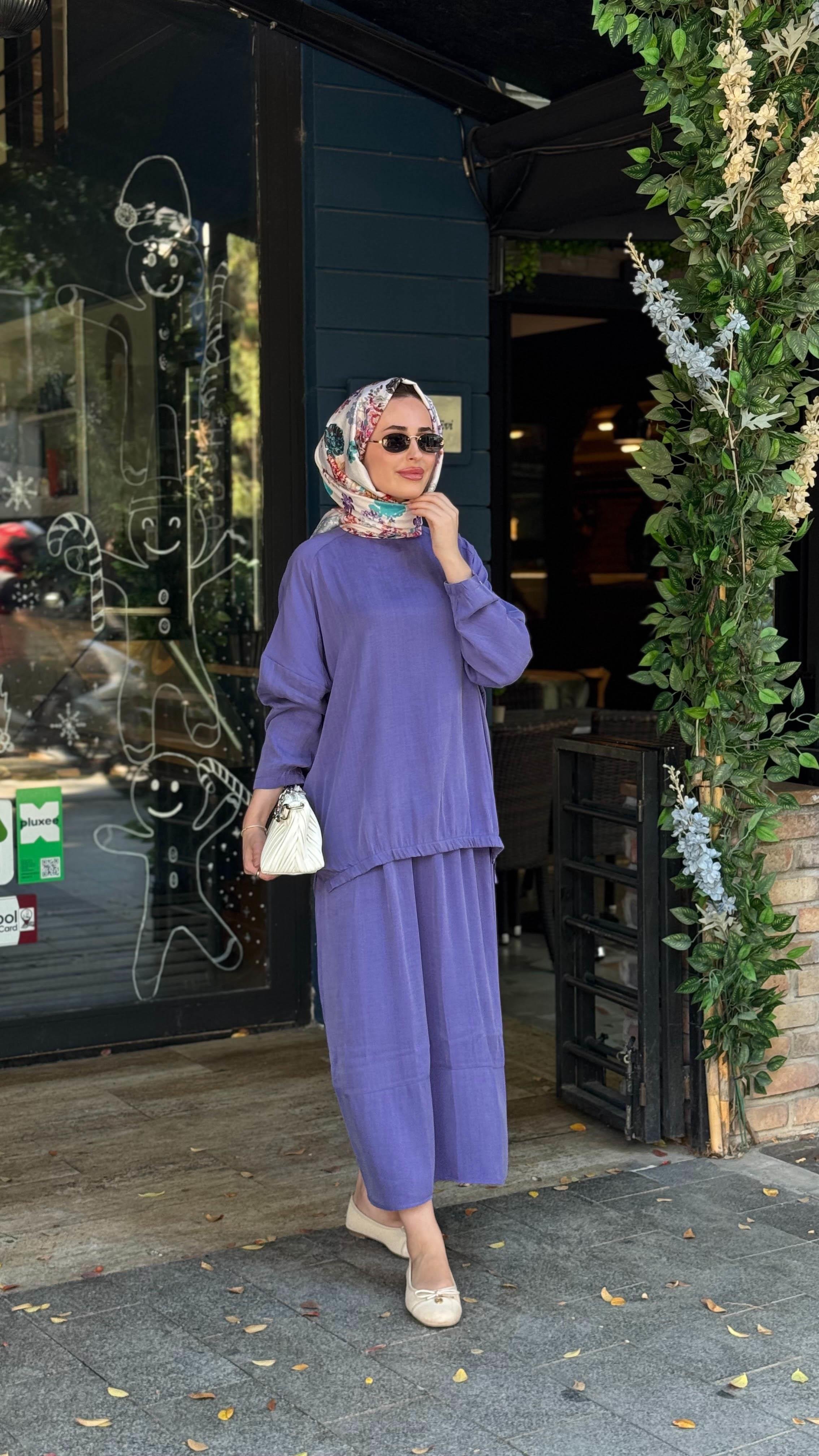İNVEE Leydi Etekli Takım 7169 Lila