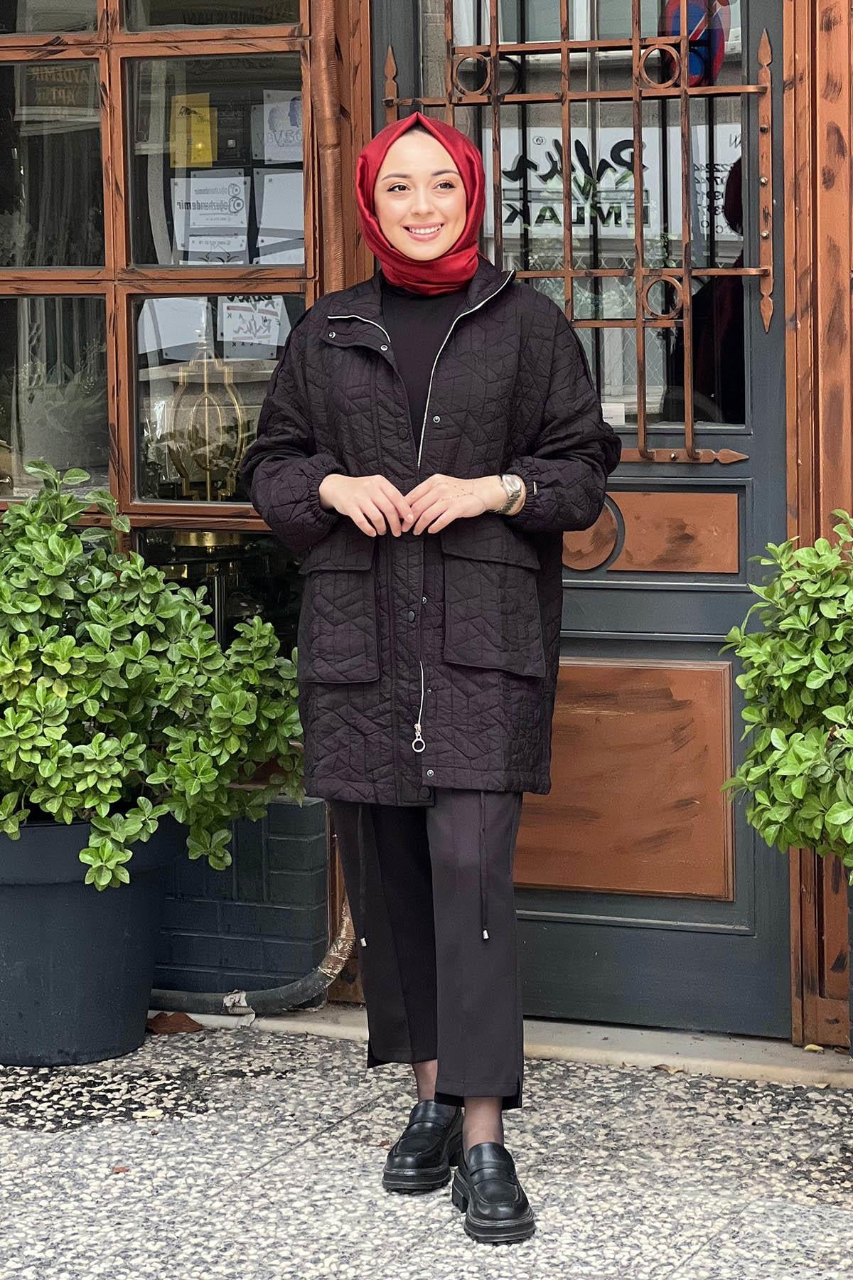 İNVEE Mont 6913S Siyah