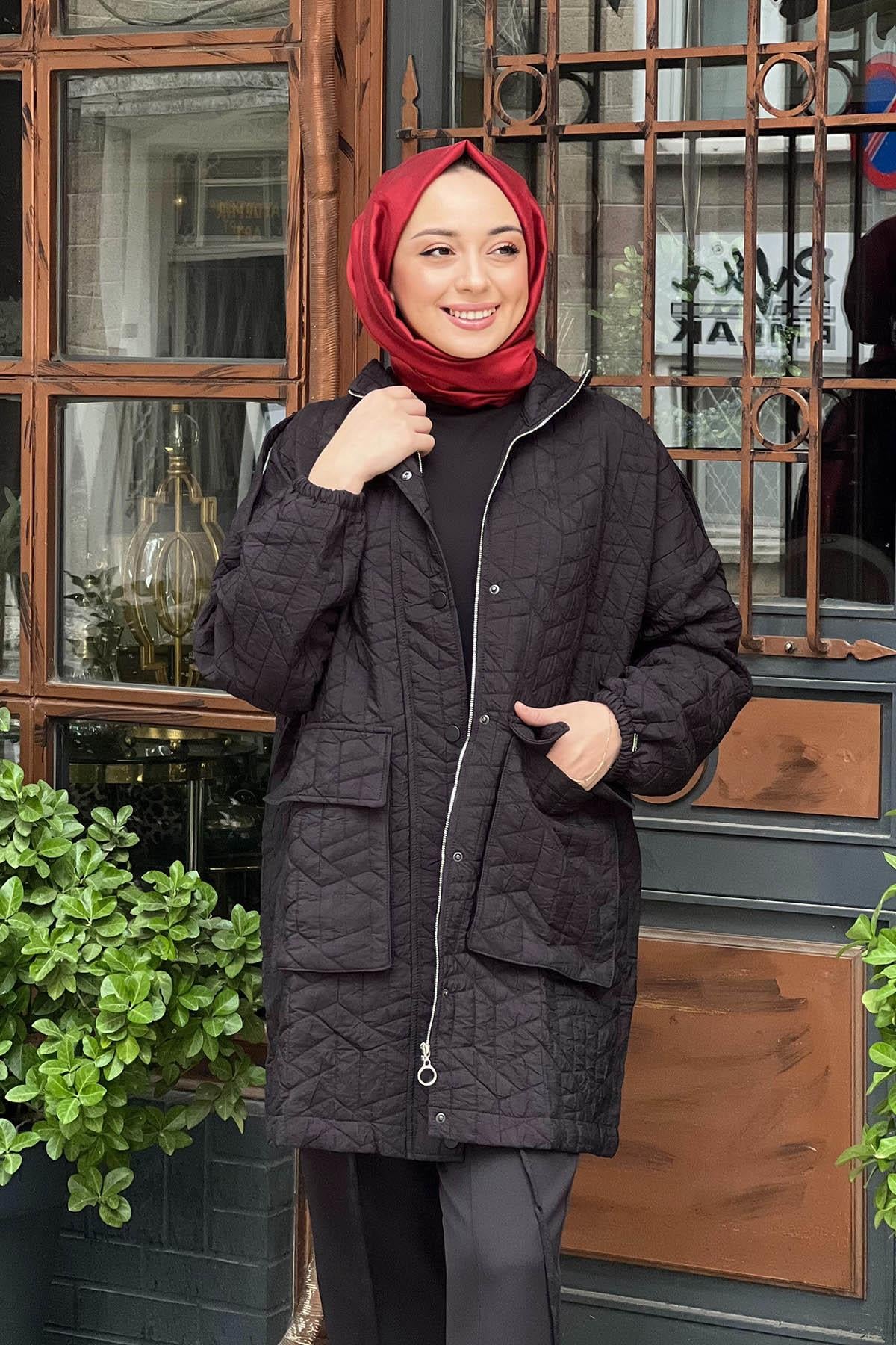 İNVEE Mont 6913S Siyah
