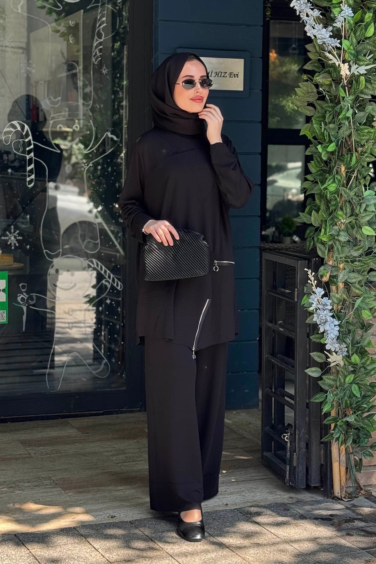 İNVEE Pantalonlu Takım 7111 Siyah