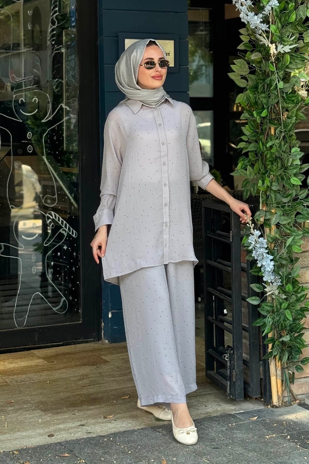 İNVEE Pantalonlu Takım 7173 Gri