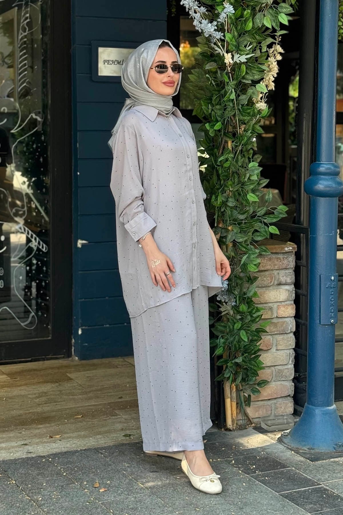 İNVEE Pantalonlu Takım 7173 Gri