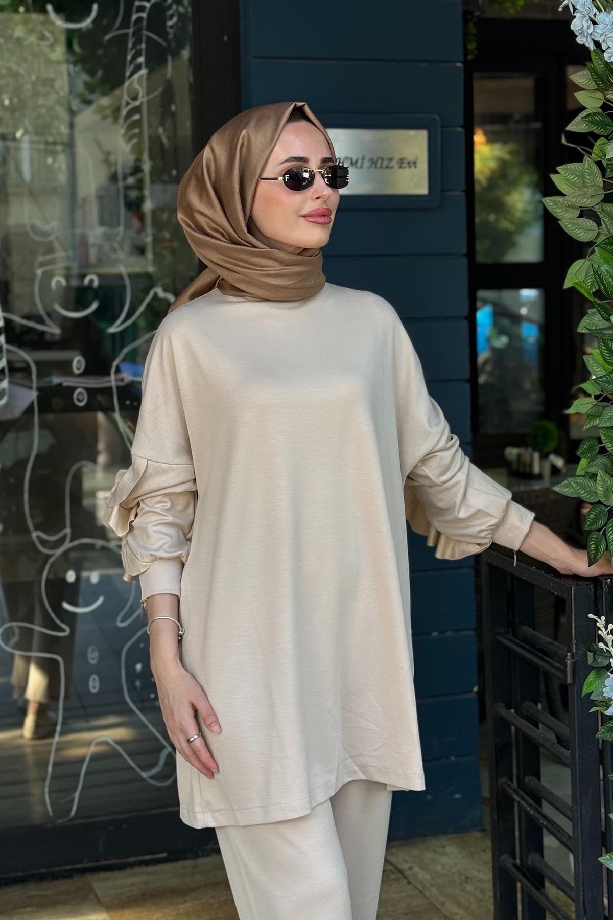 İNVEE Pantolonlu Takım 6962 Ekru