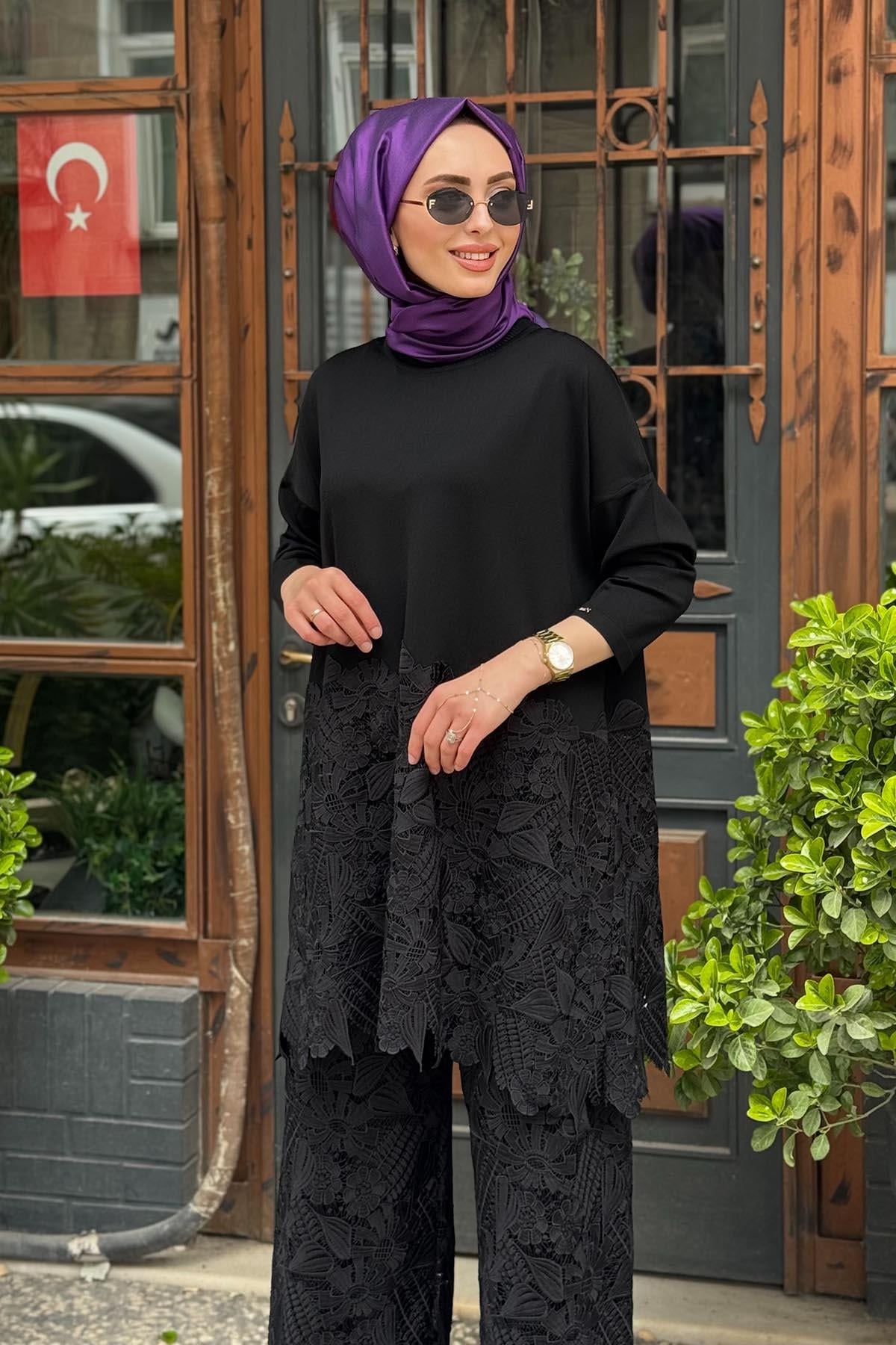 İNVEE Pantolonlu Takım 7078 Siyah