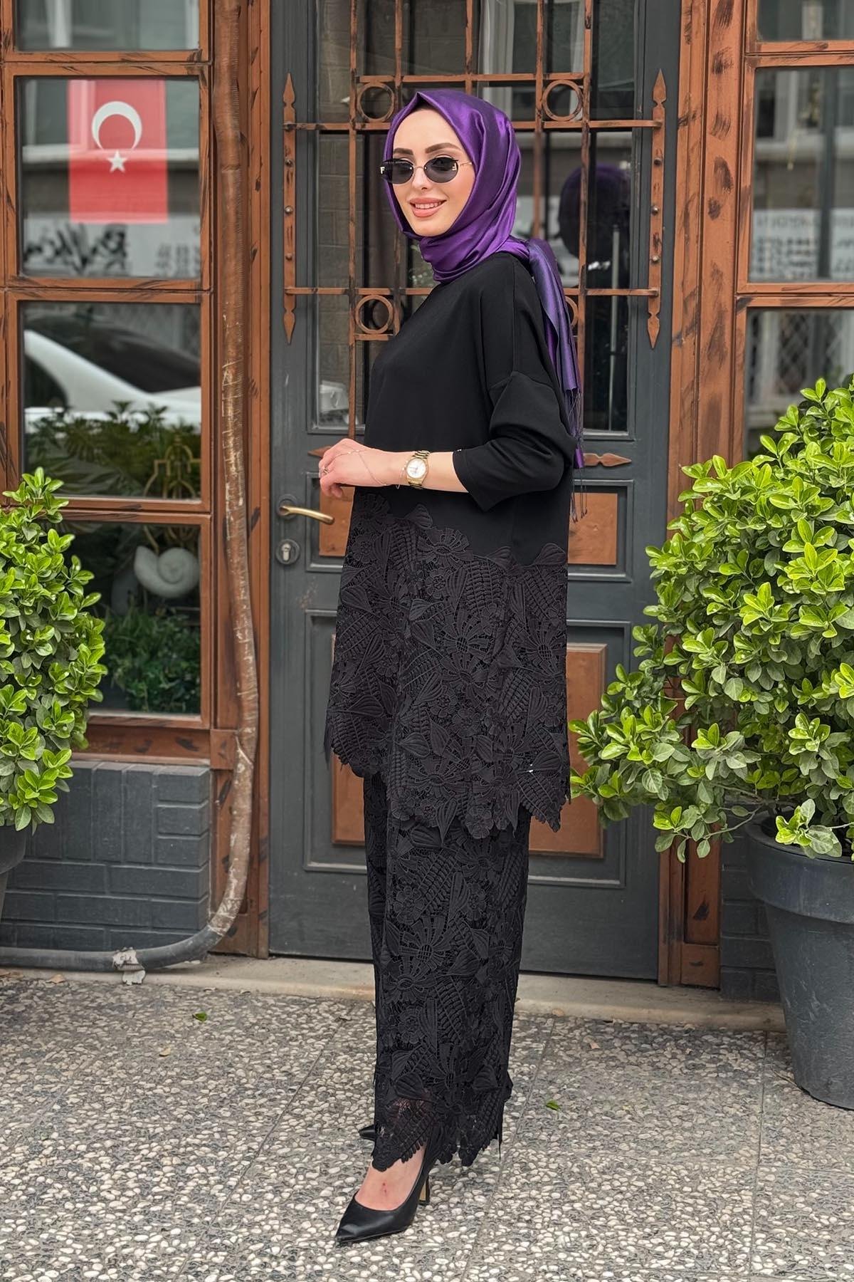 İNVEE Pantolonlu Takım 7078 Siyah