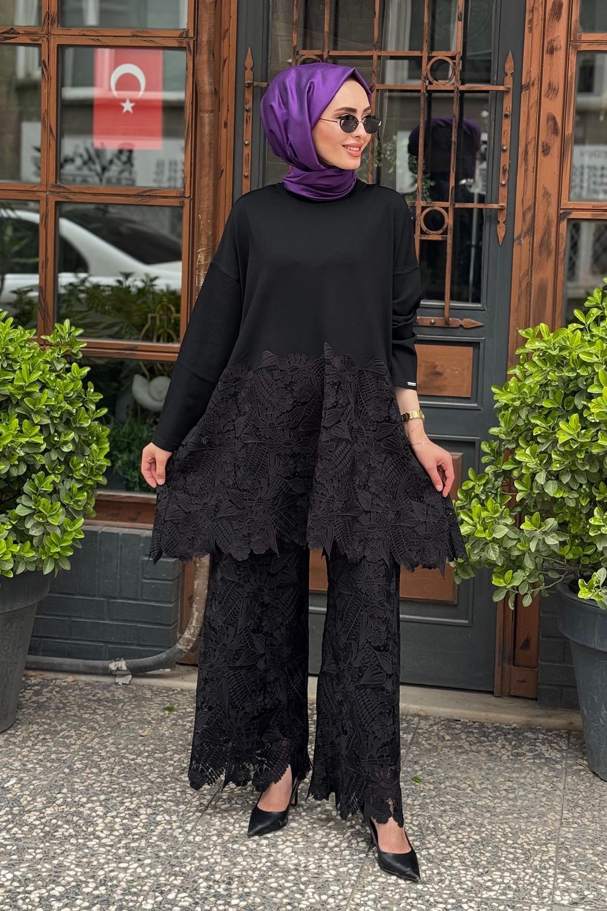 İNVEE Pantolonlu Takım 7078 Siyah