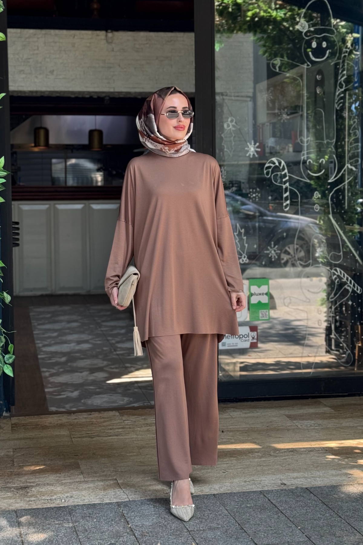 İNVEE Pantolonlu Takım 7126 Browni