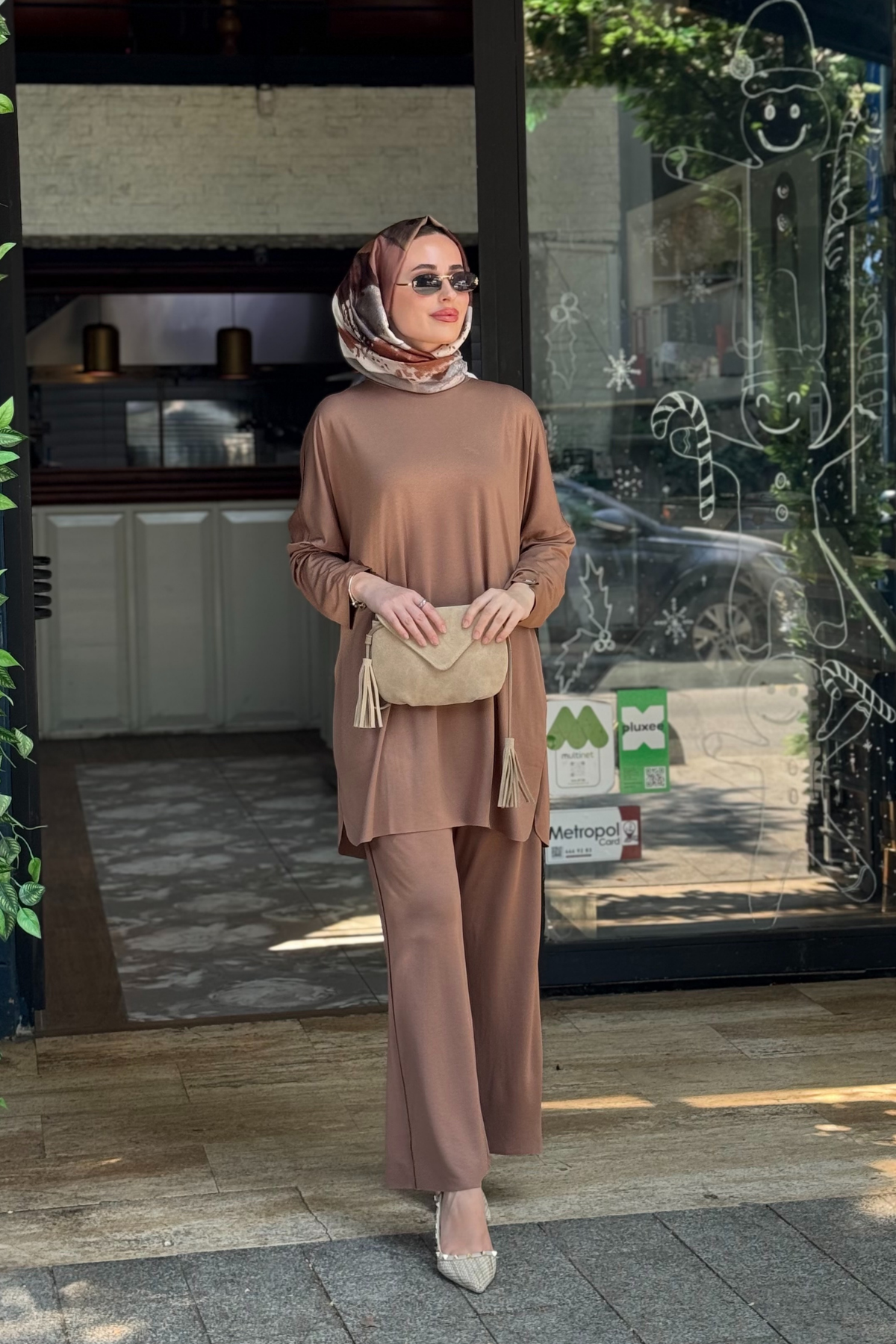 İNVEE Pantolonlu Takım 7126 Browni