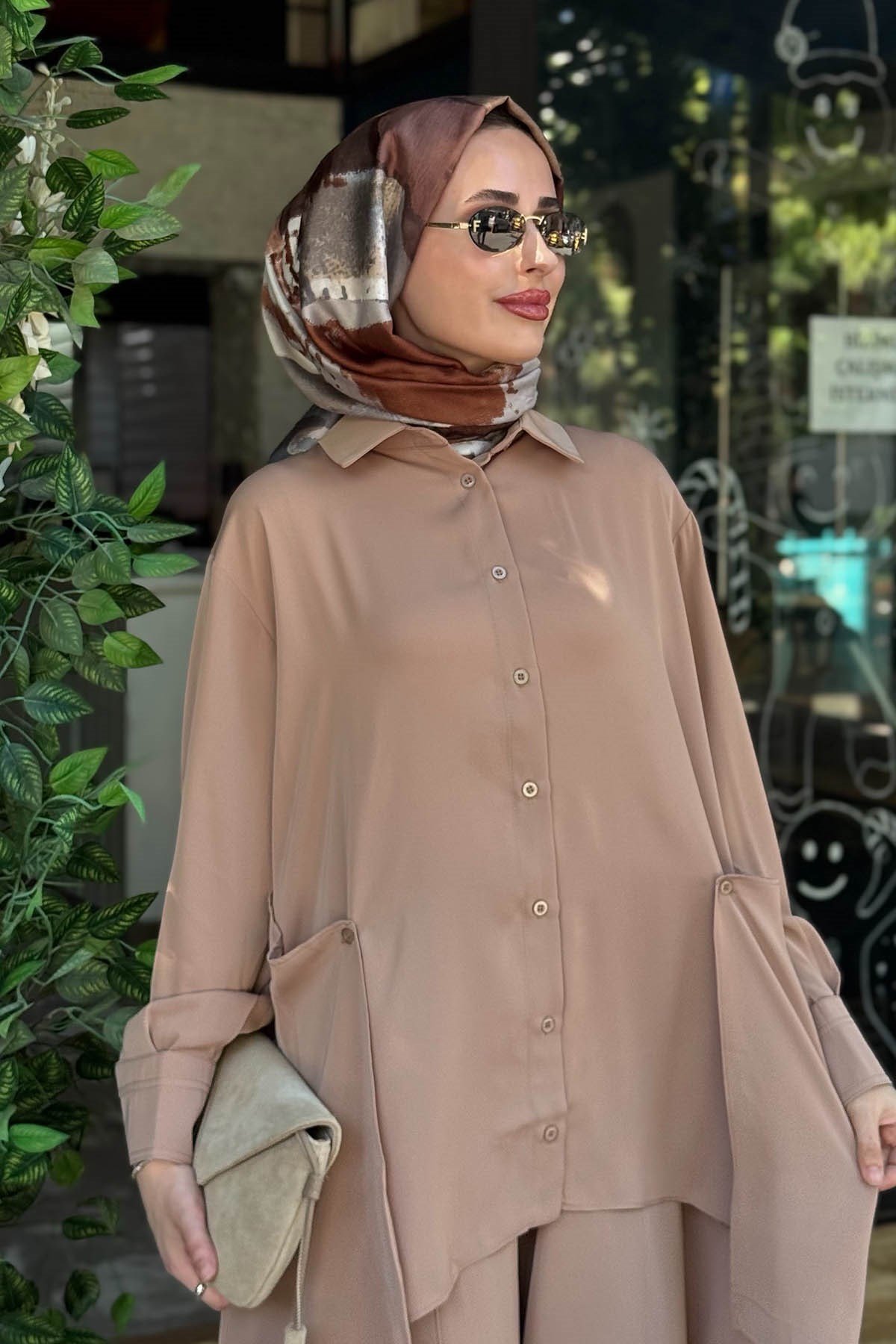 İNVEE Pantolonlu Takım 7166A Camel