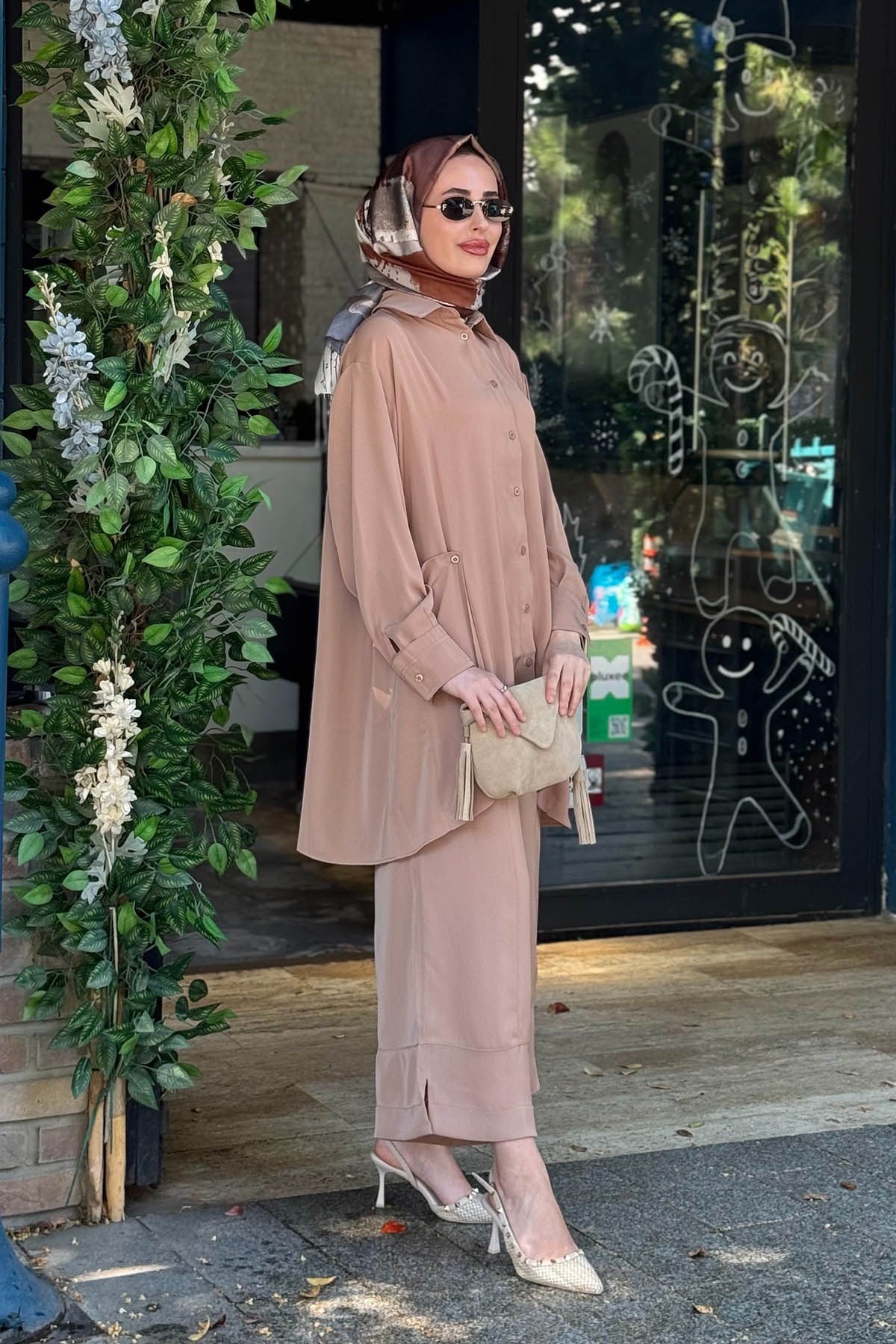 İNVEE Pantolonlu Takım 7166A Camel