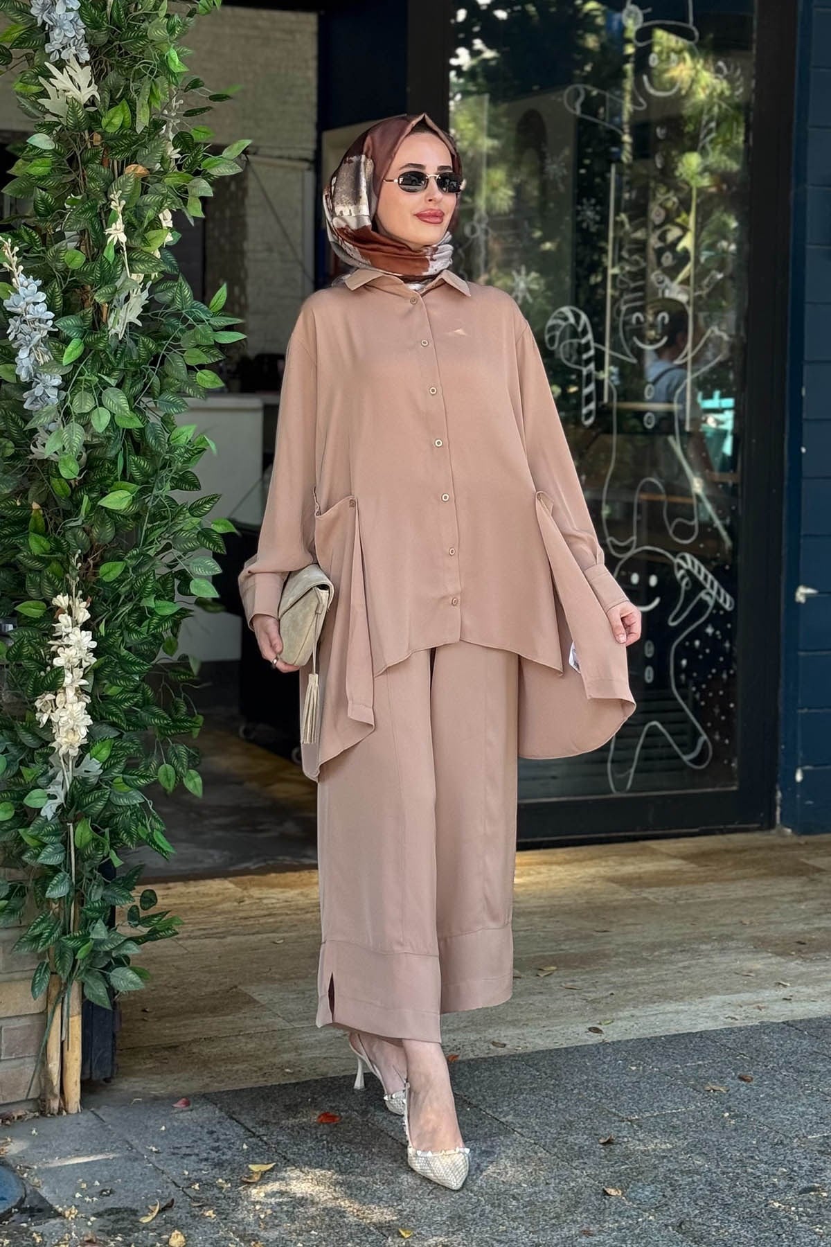 İNVEE Pantolonlu Takım 7166A Camel