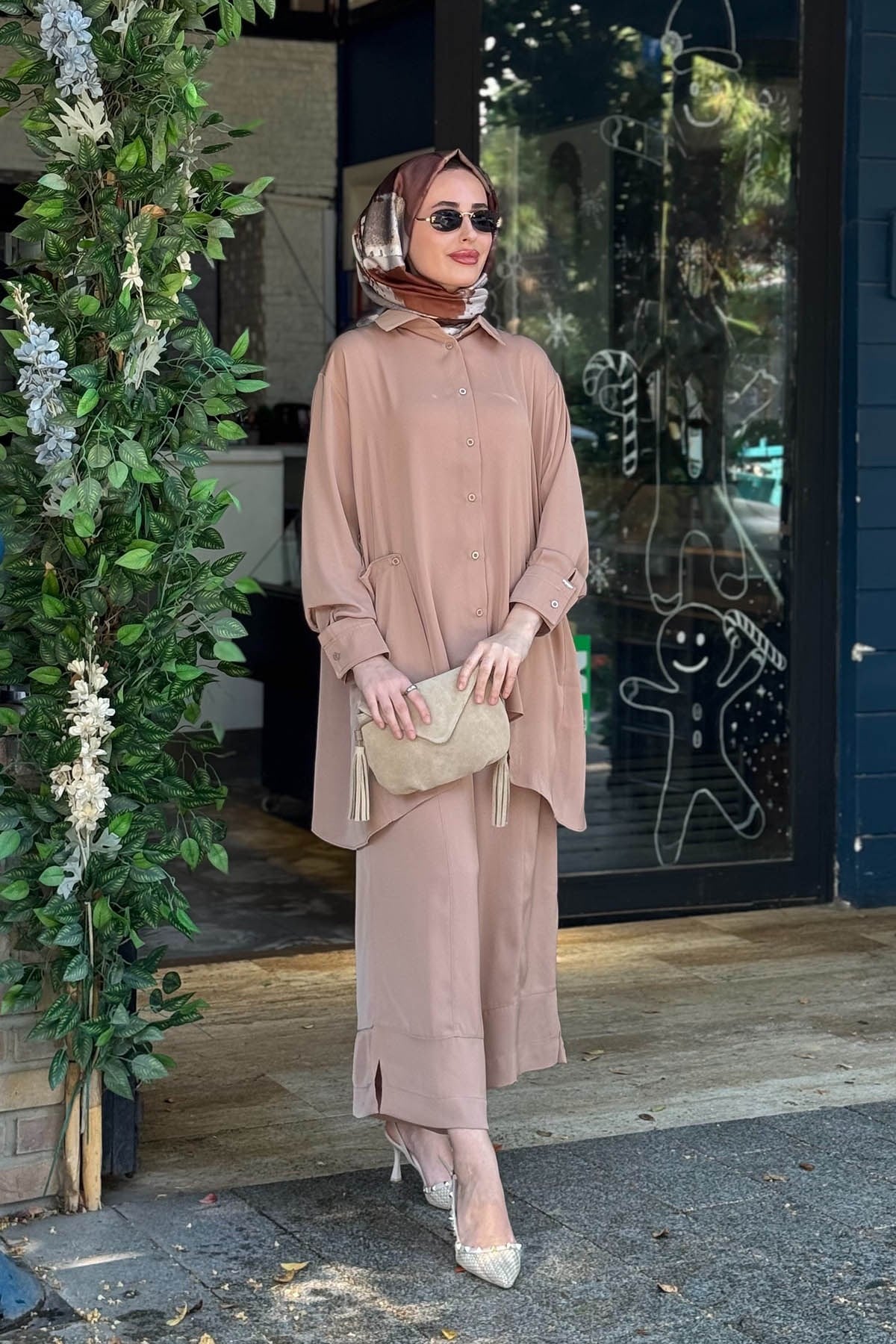 İNVEE Pantolonlu Takım 7166A Camel