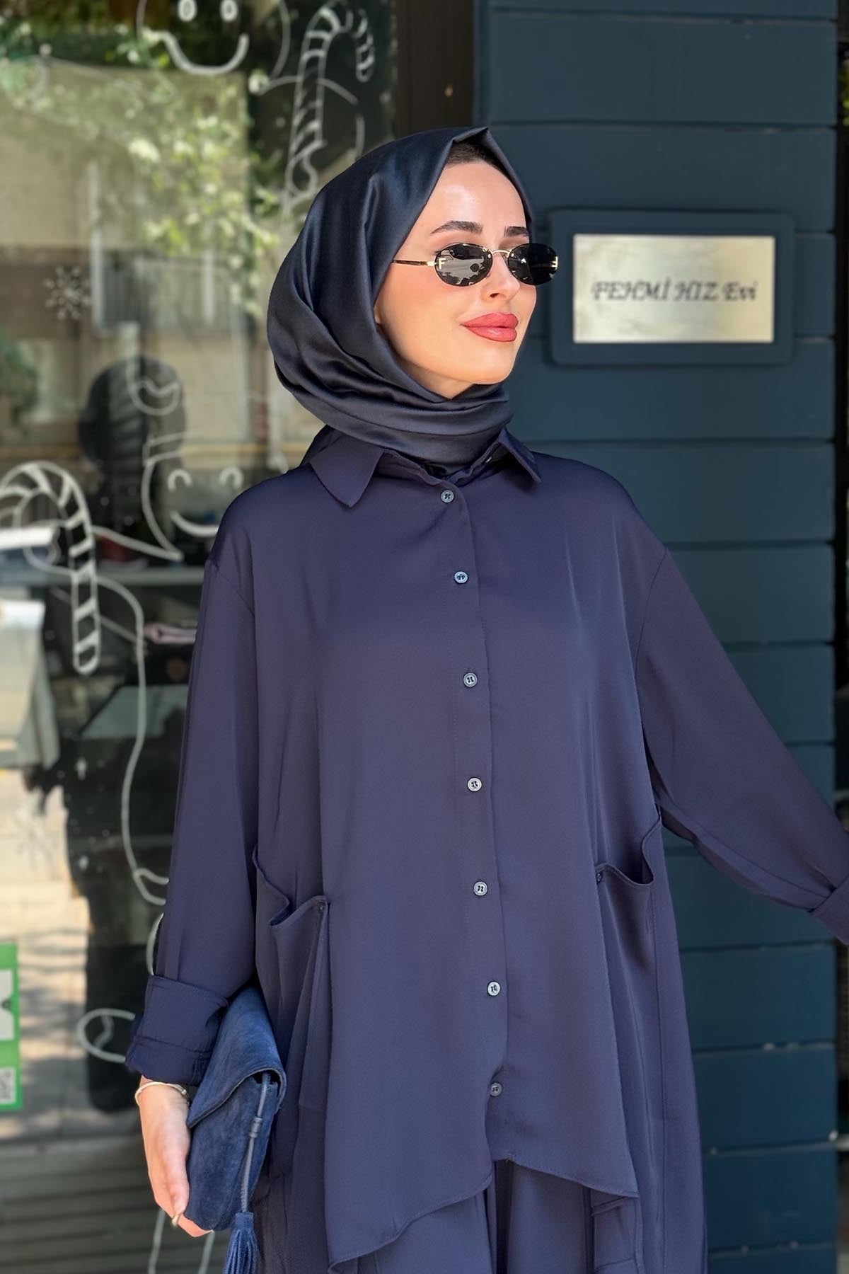 İNVEE Pantolonlu Takım 7166A Lacivert
