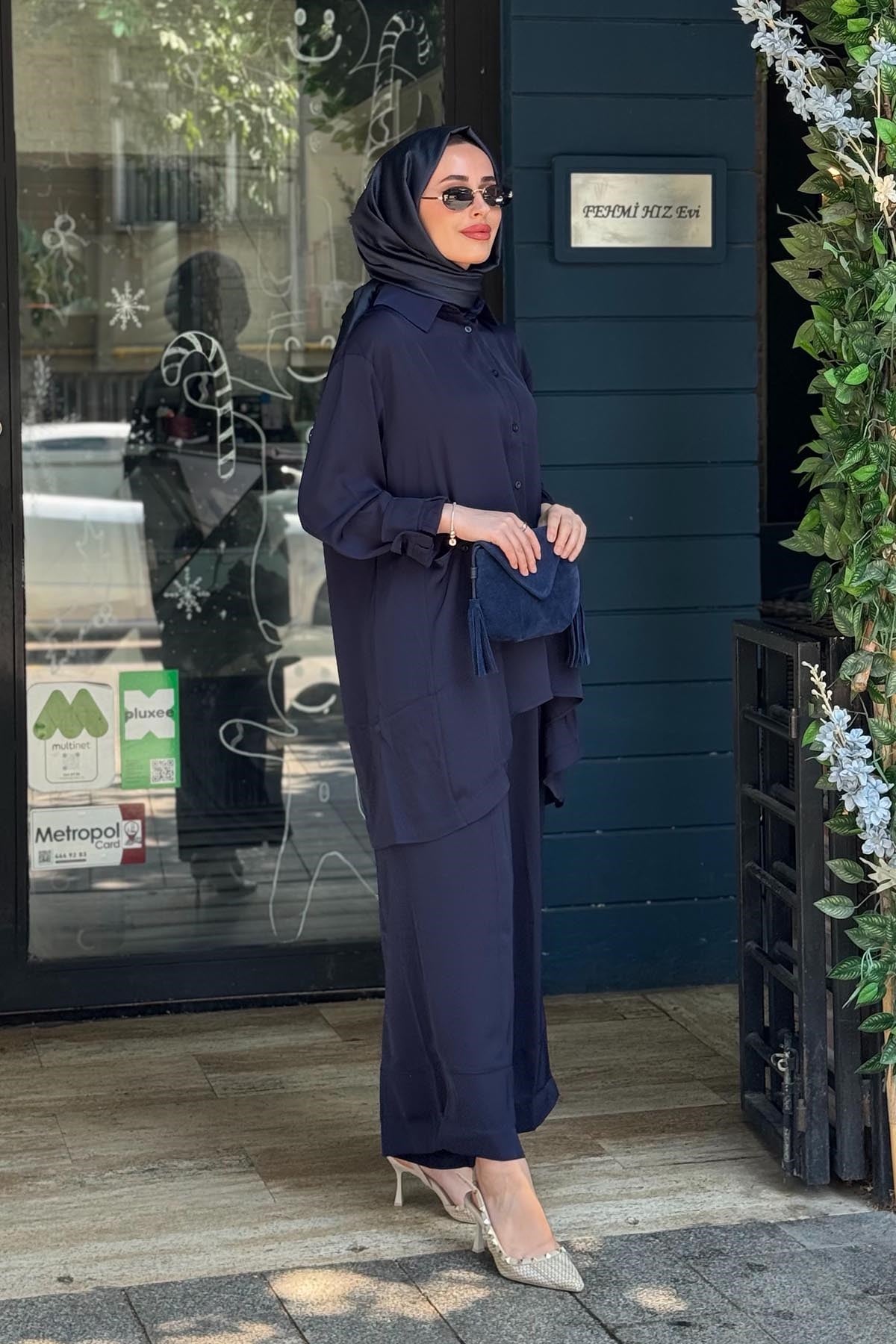 İNVEE Pantolonlu Takım 7166A Lacivert