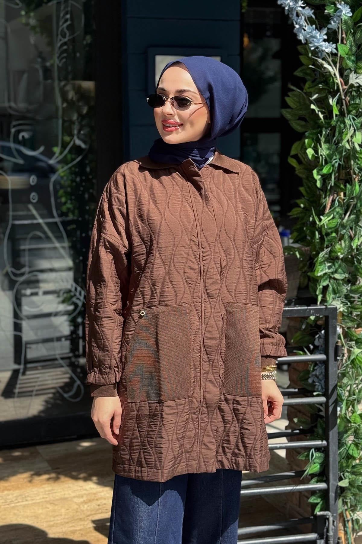 İNVEE Strata Kısa Kap 7207 Kahve