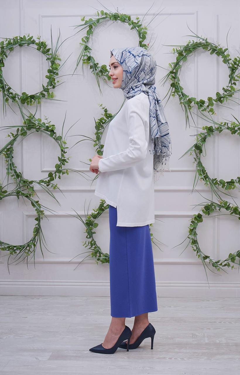 İNVEE Triko Bluz 6902 Ekru