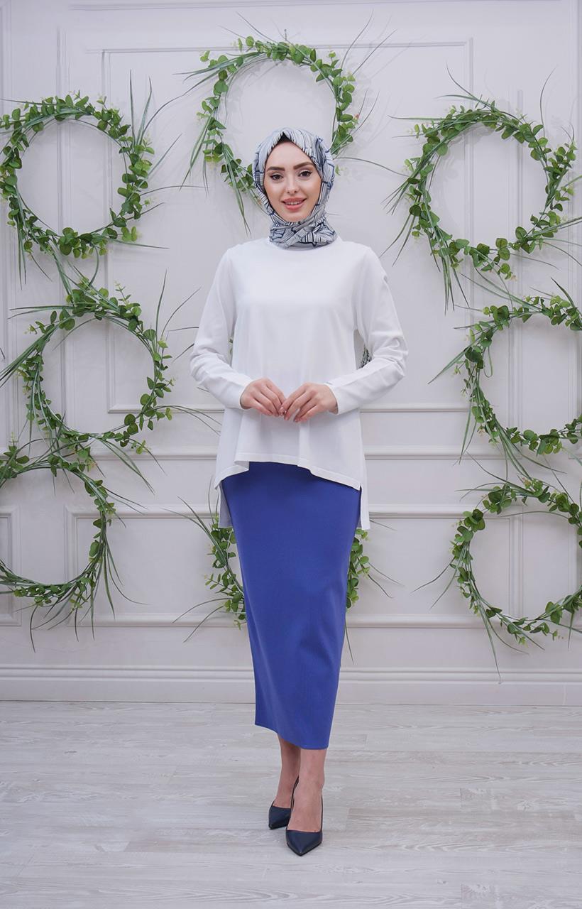 İNVEE Triko Bluz 6902 Ekru