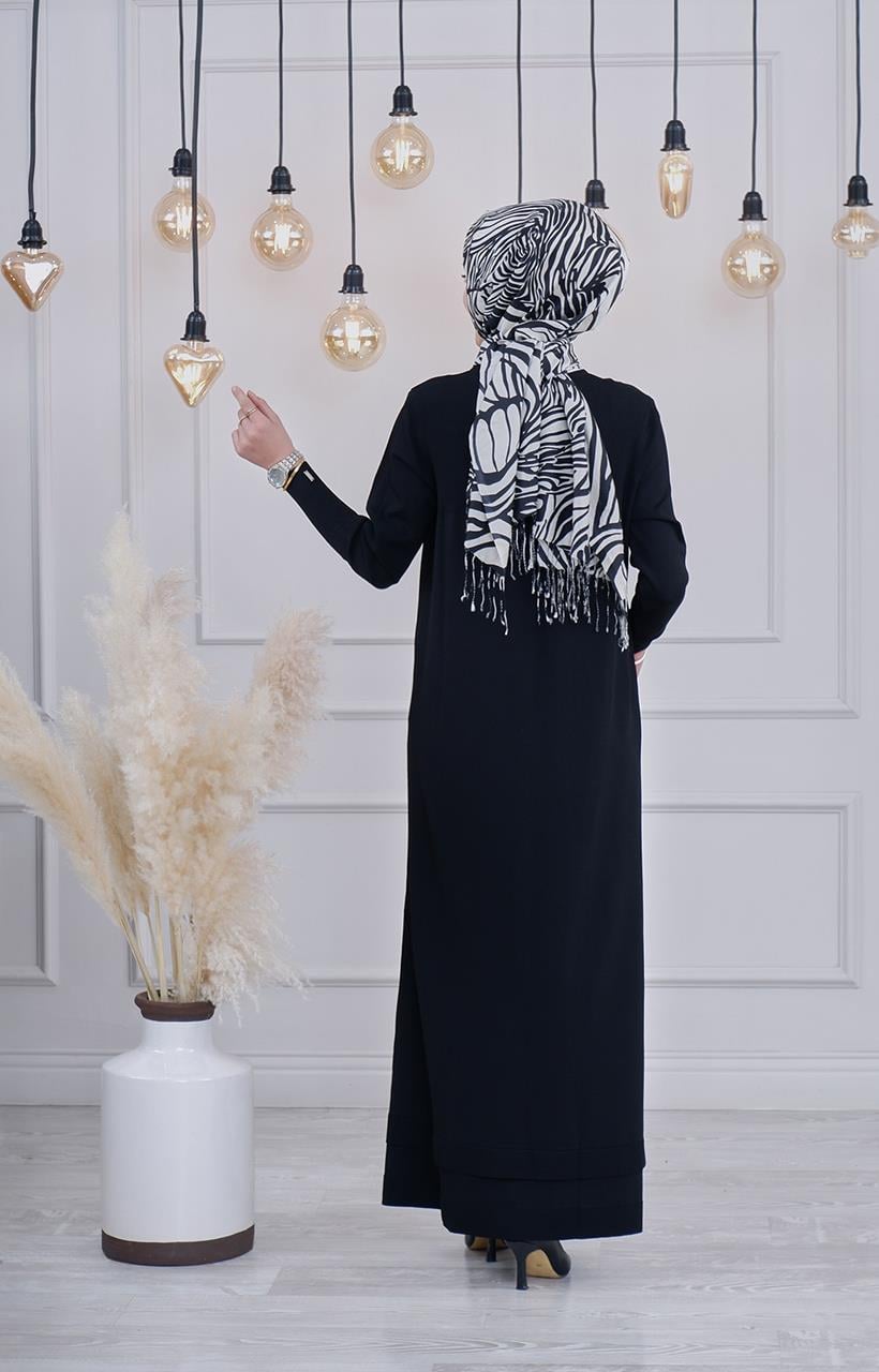 İNVEE Triko Elbise 6931 Siyah