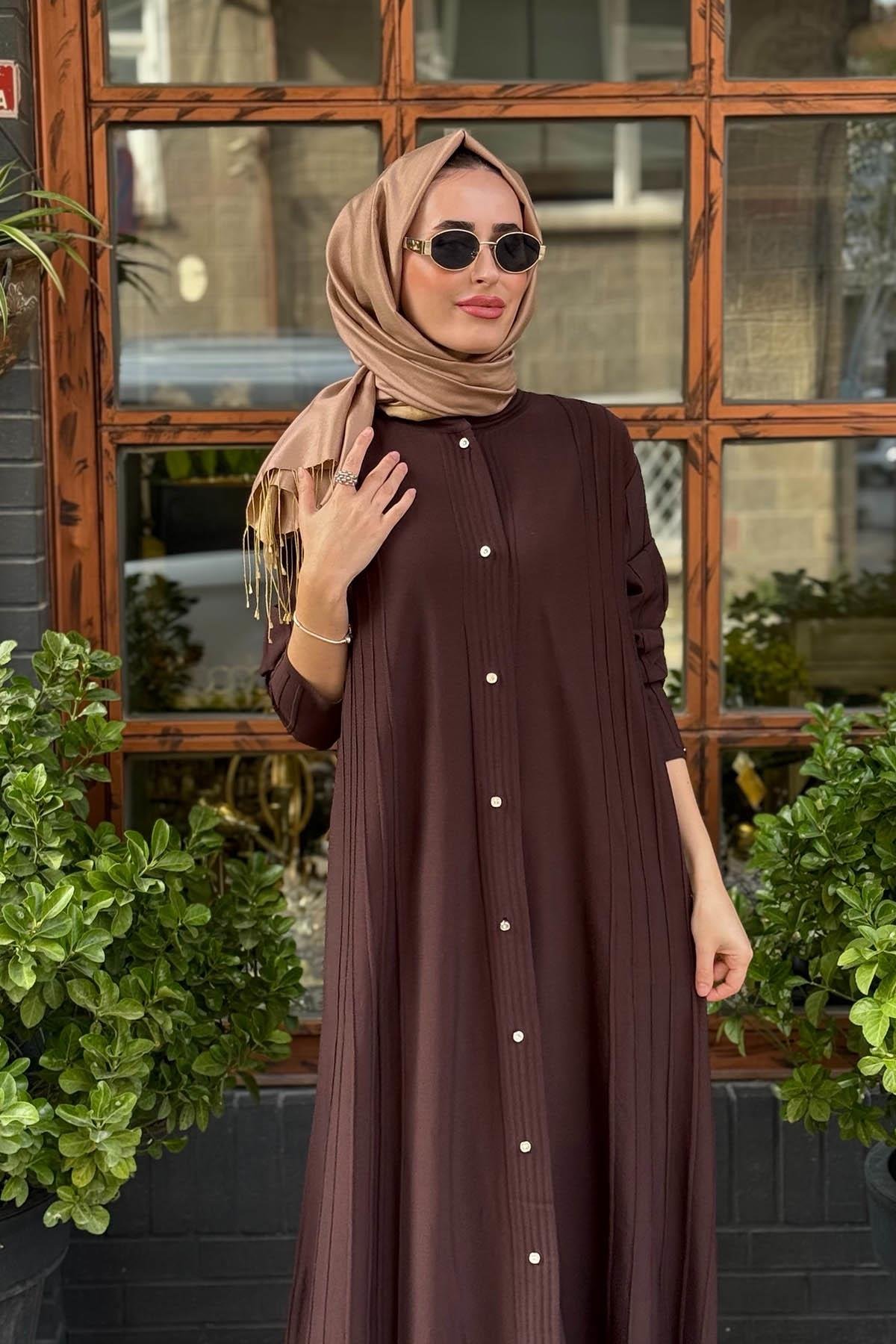 İNVEE Triko Hırka 6988 Kahve