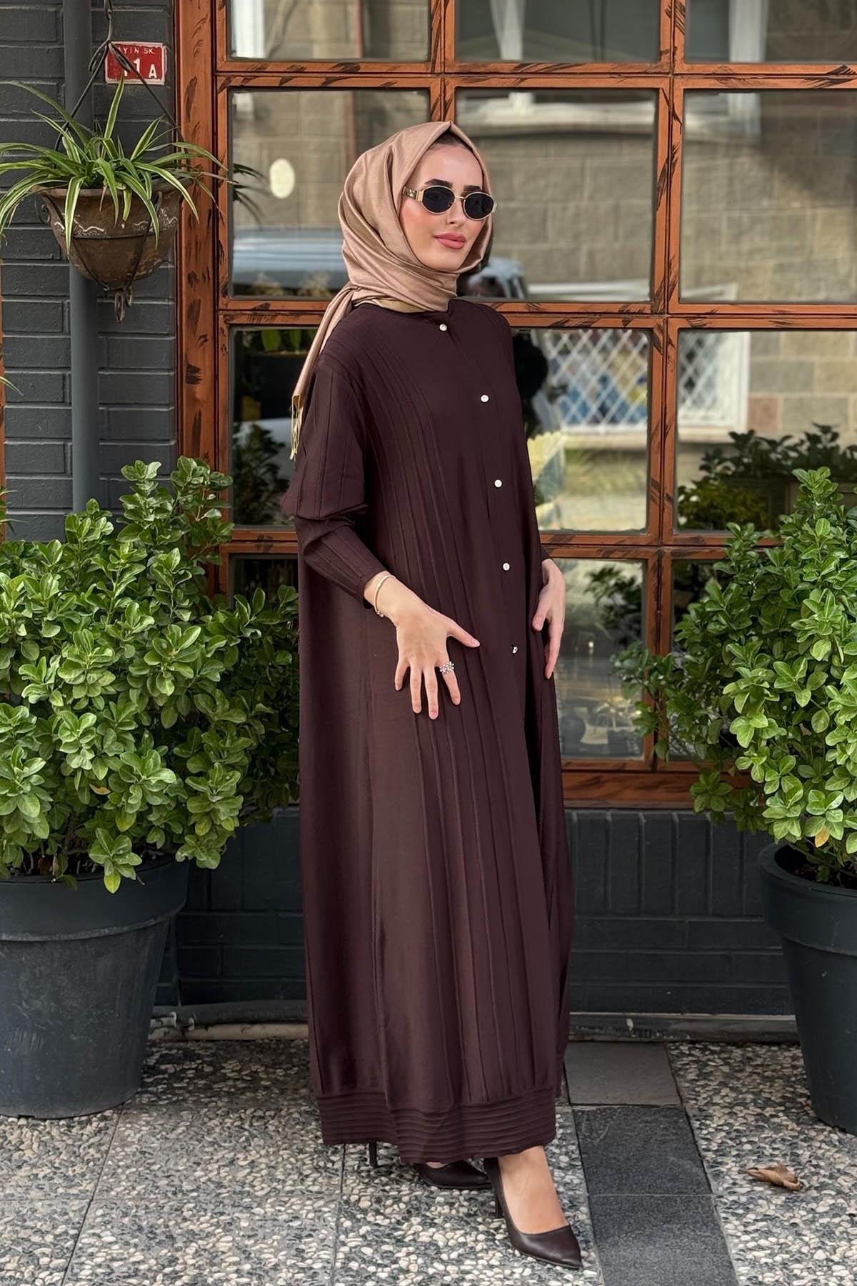 İNVEE Triko Hırka 6988 Kahve