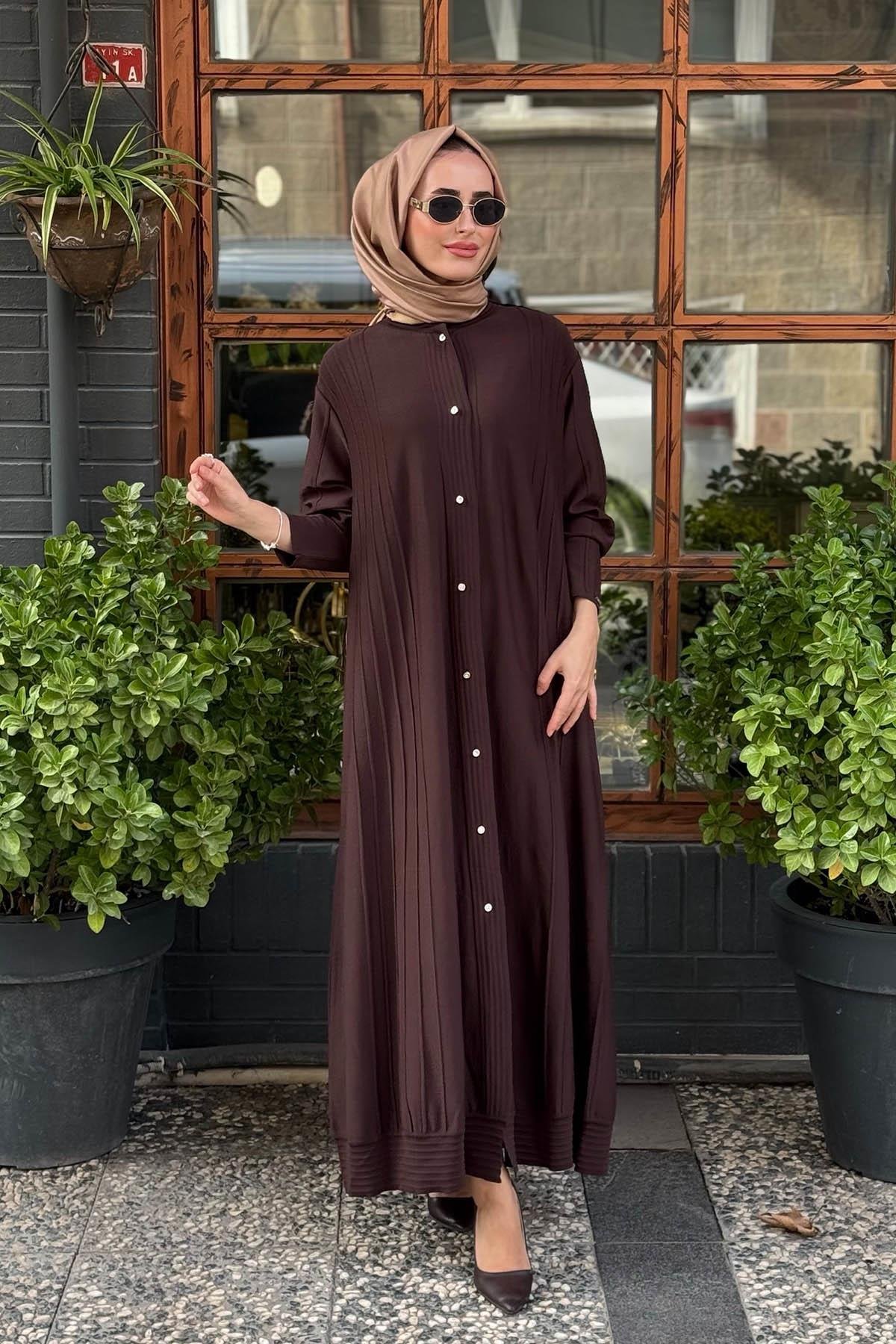 İNVEE Triko Hırka 6988 Kahve