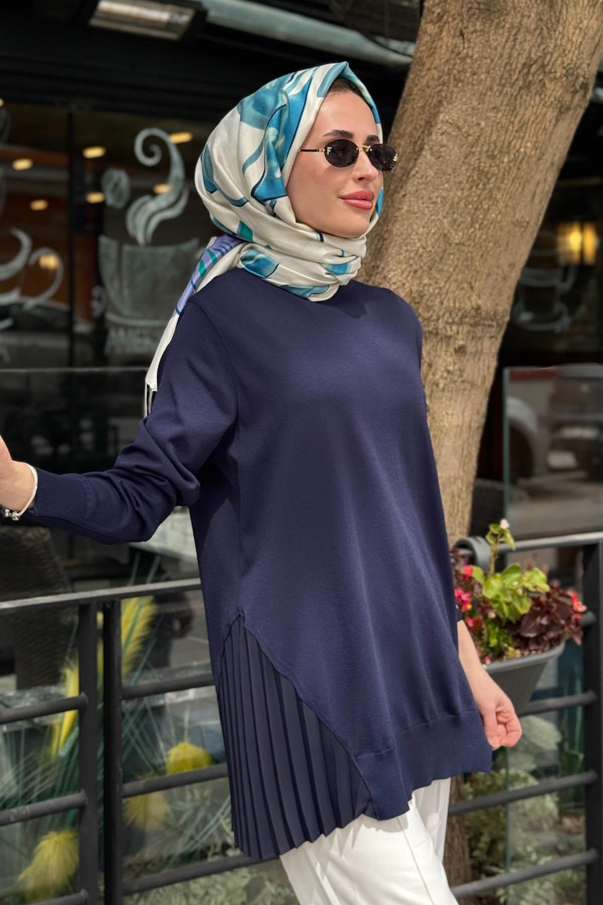 İNVEE Triko Tunik 7194 Lacivert