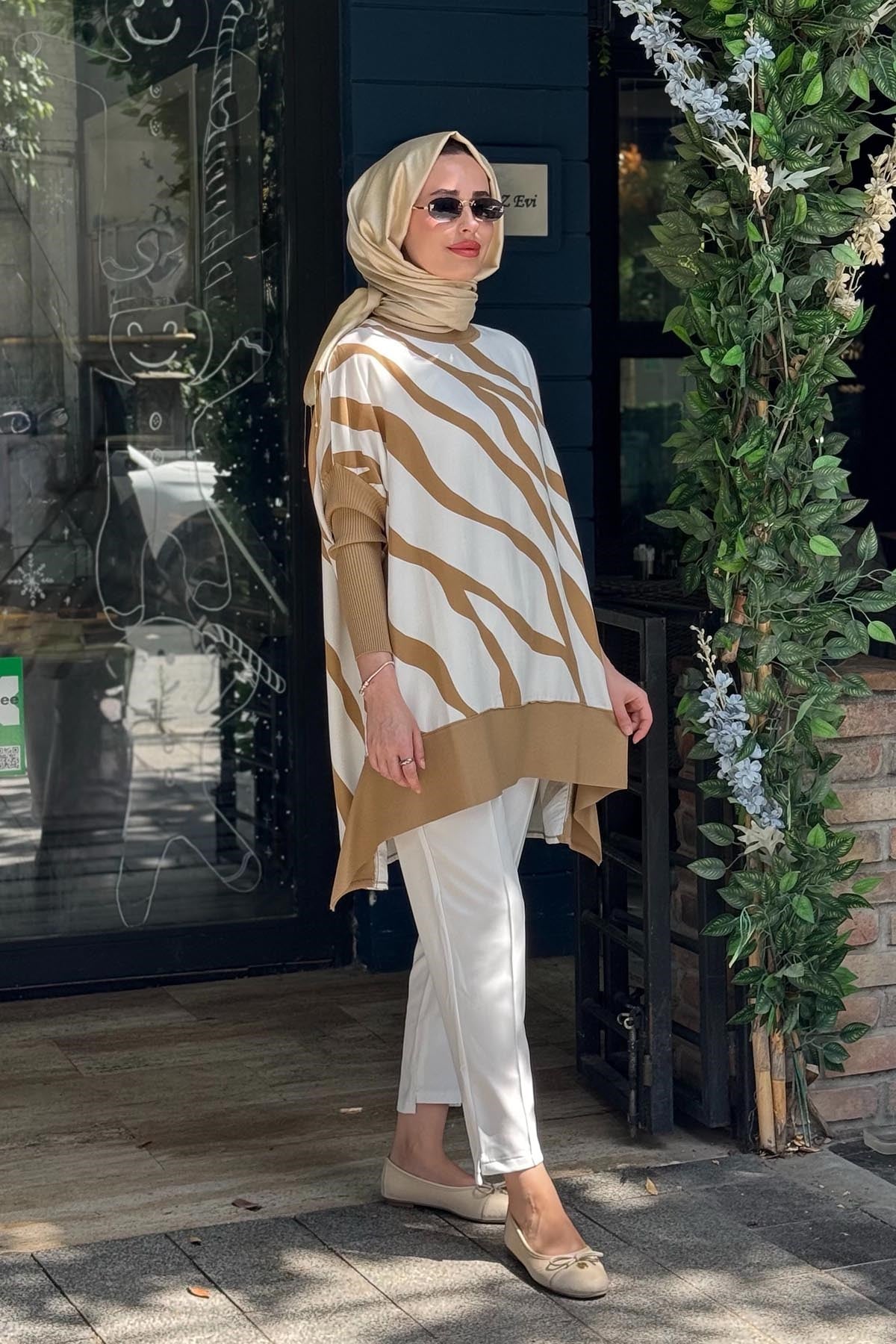 İNVEE Tunik 6252A Ekru - Camel